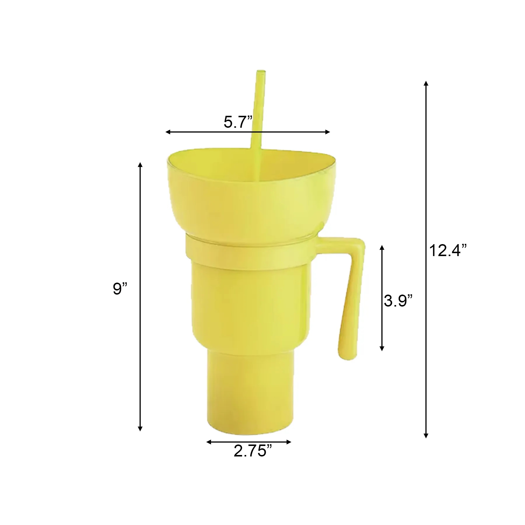 Reusable 2-In-1 Popcorn Tumbler With Straw For Events - Image 2