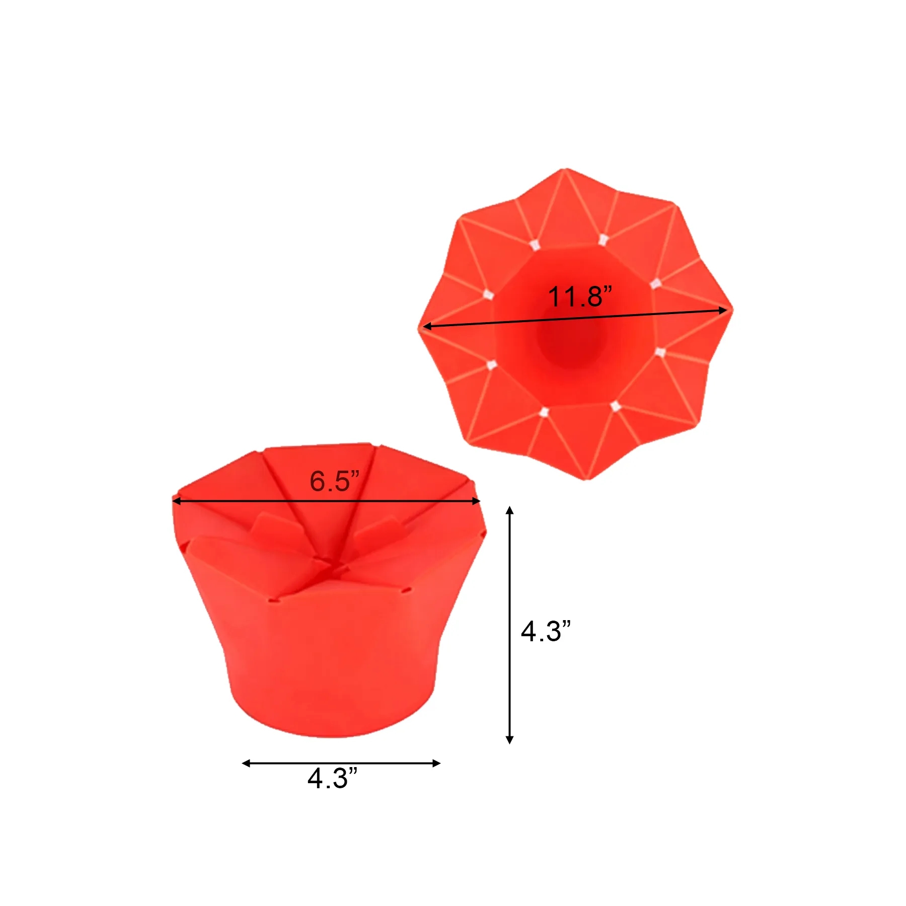 Octagon Silicone Microwave Popcorn Bowl For Snack Nights - Image 2