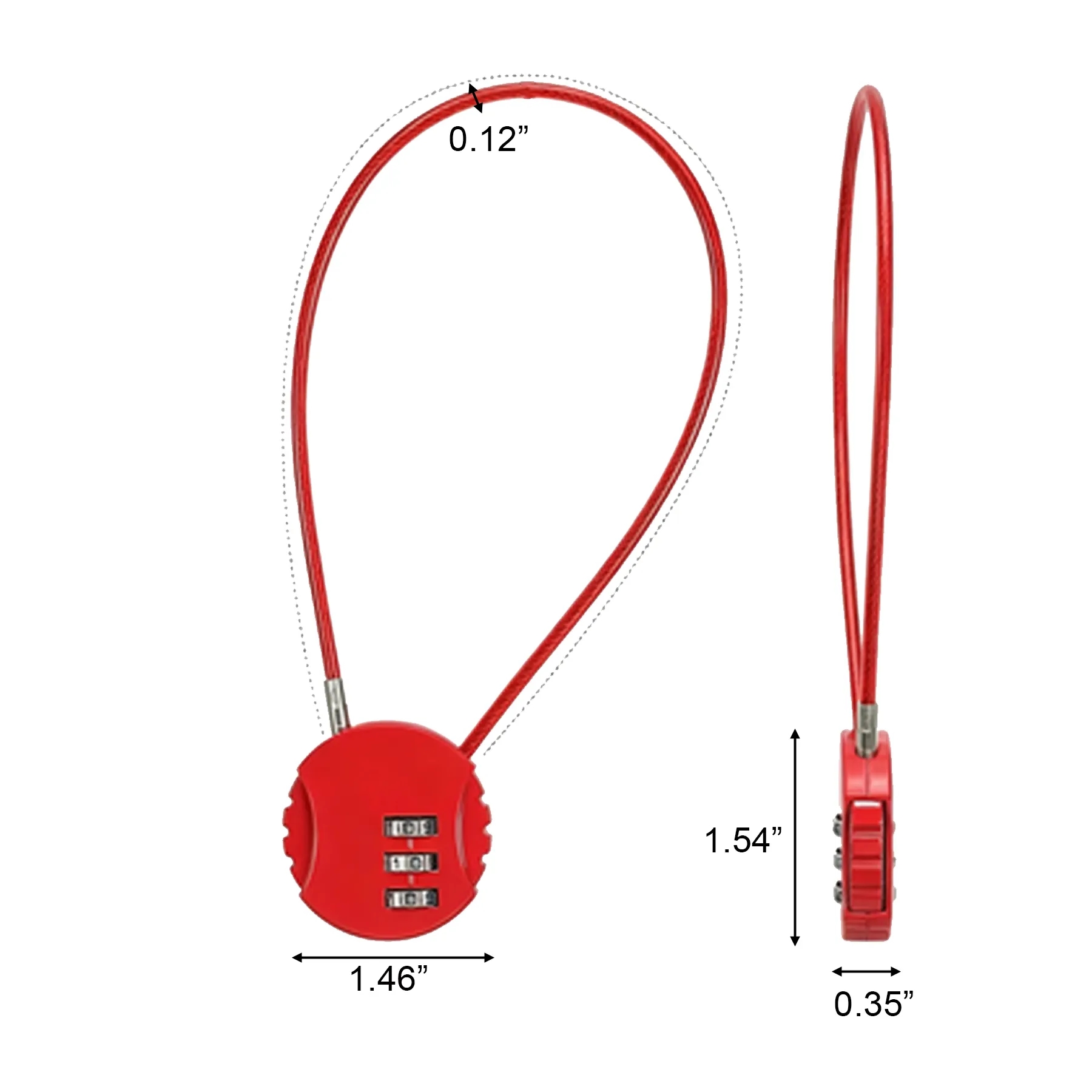 Anti-Theft Bicycle Cable Lock With Keys For Daily Rides - Image 2