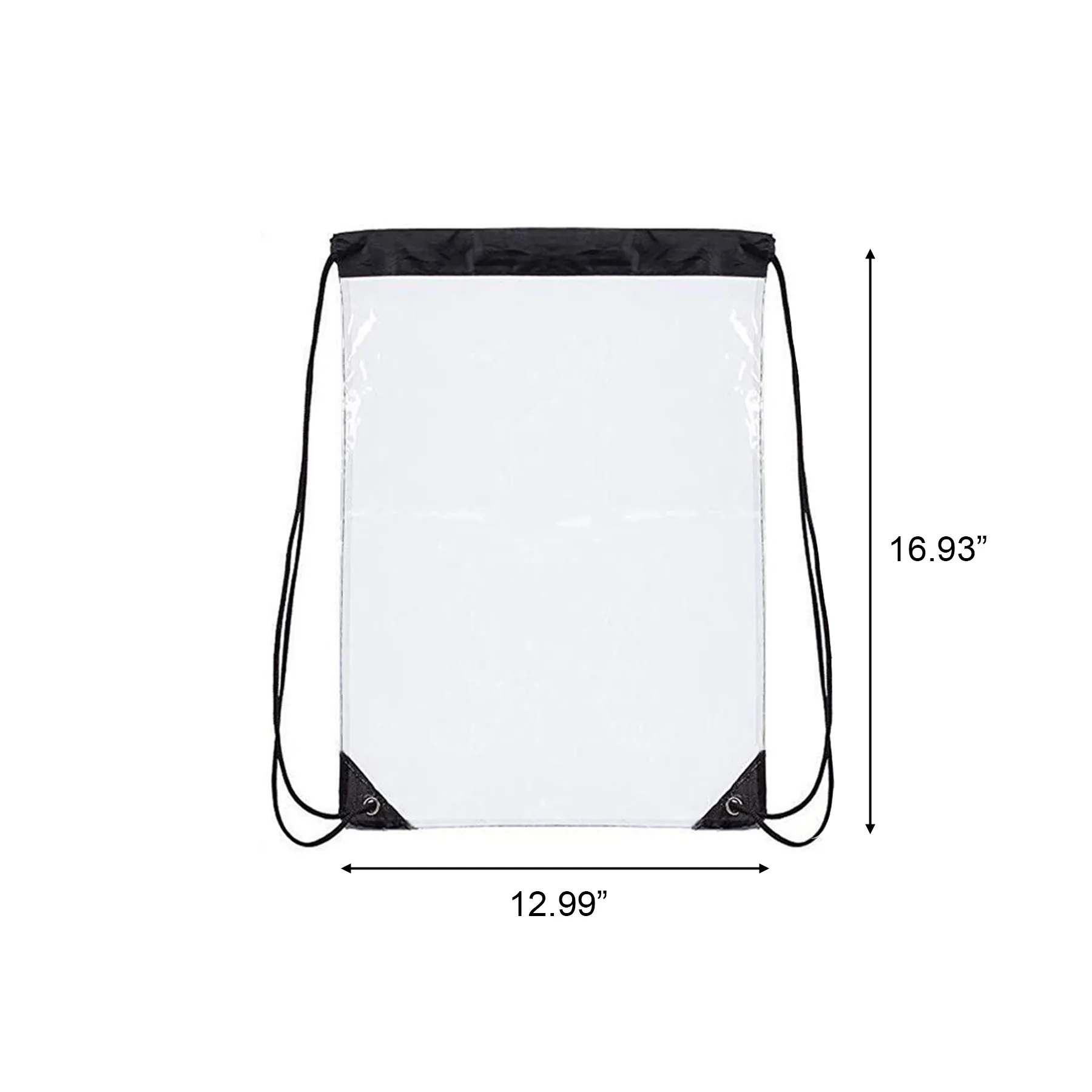 Clear PVC Drawstring Backpack For Stadium And Gym Use - Image 2