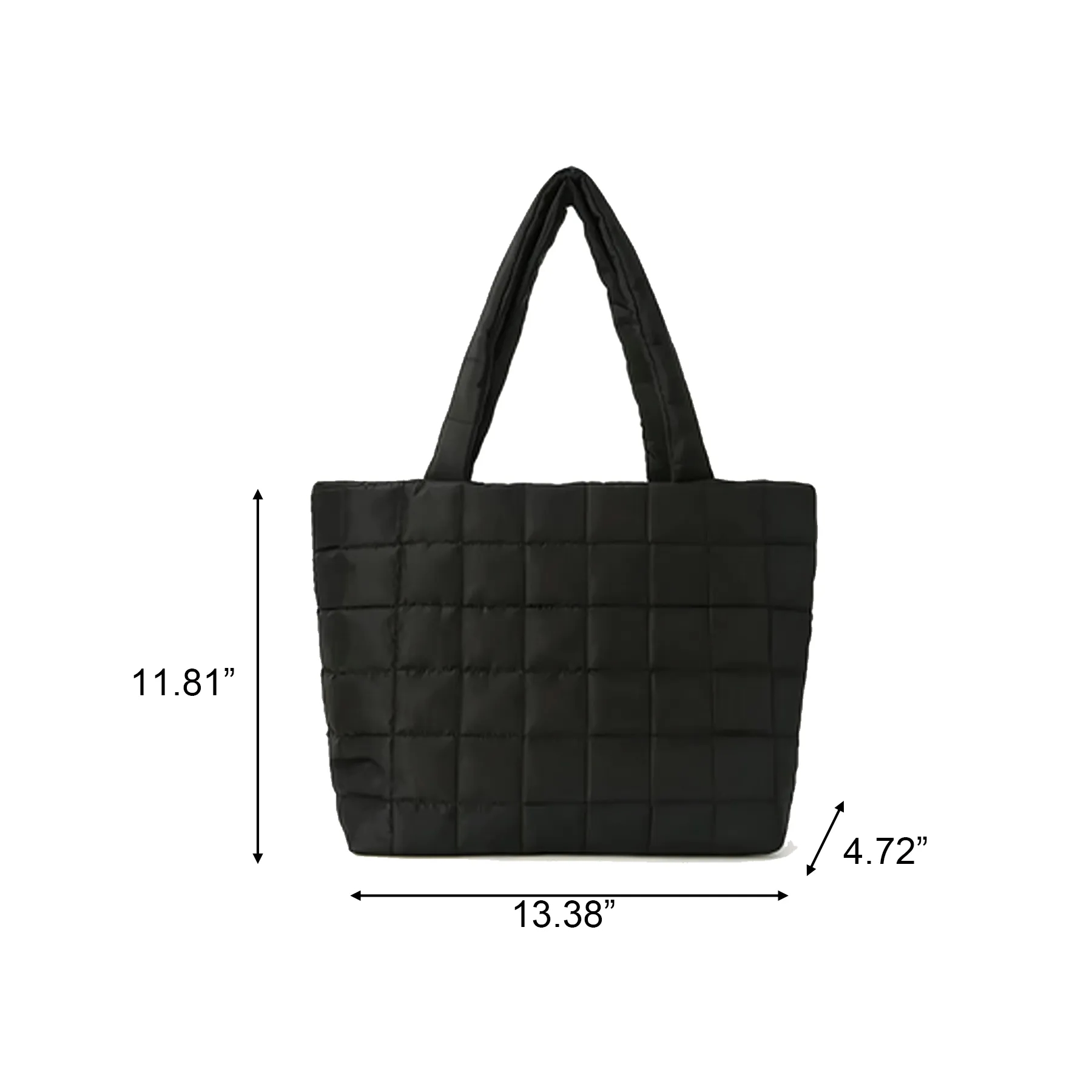 Quilted Puffer Tote Bag With Spacious Shoulder Carry - Image 2