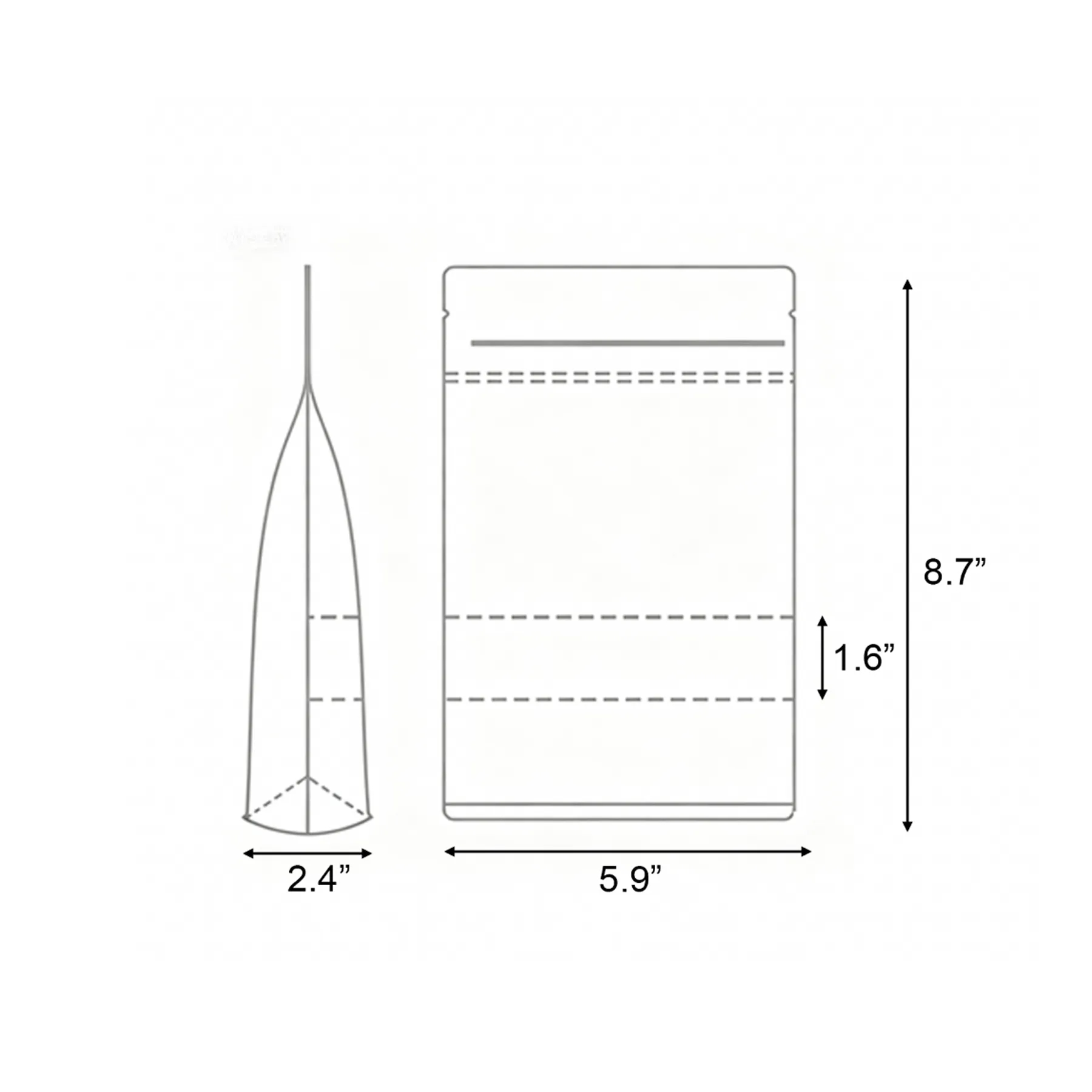 Kraft Stand Up Food Pouch With Window And Zipper Seal - Image 2
