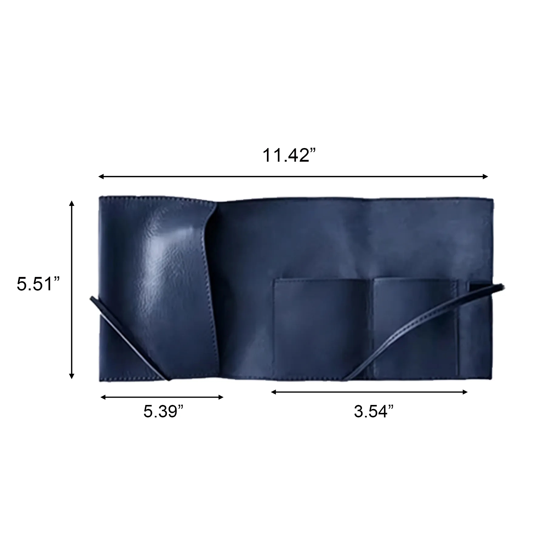 Travel PU Leather Cable Roll Organizer With Hand Strap - Image 2