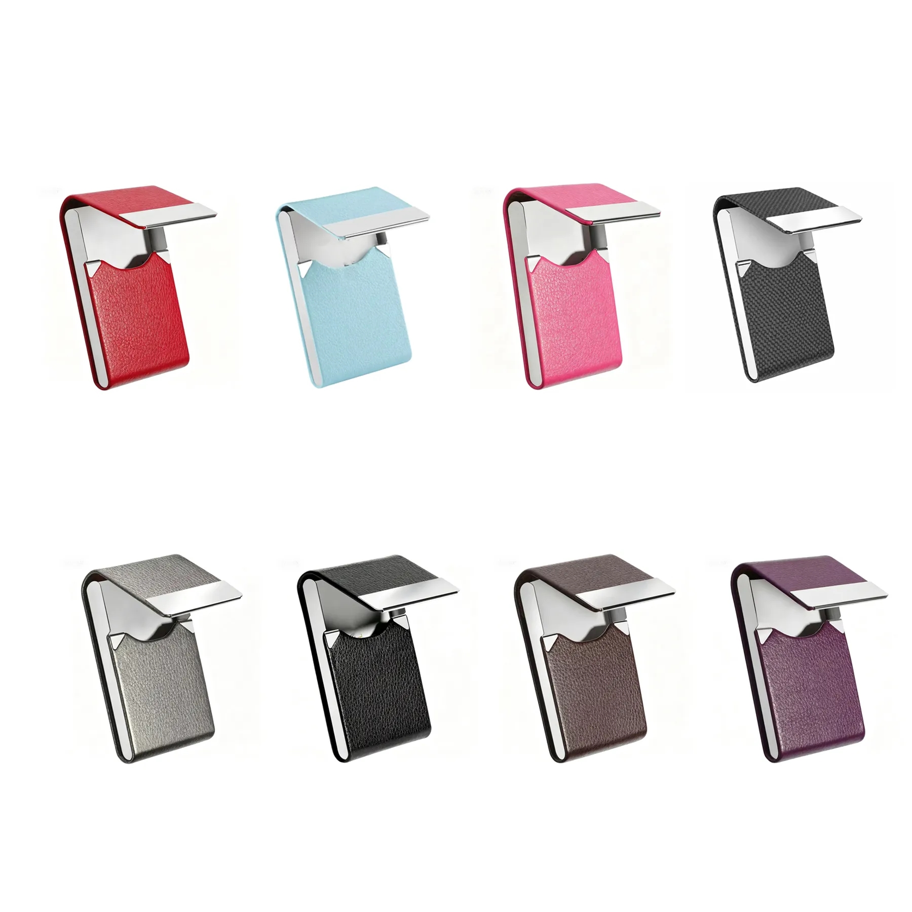 Magnetic PU Leather Business Card Holder With Steel Case - Image 3