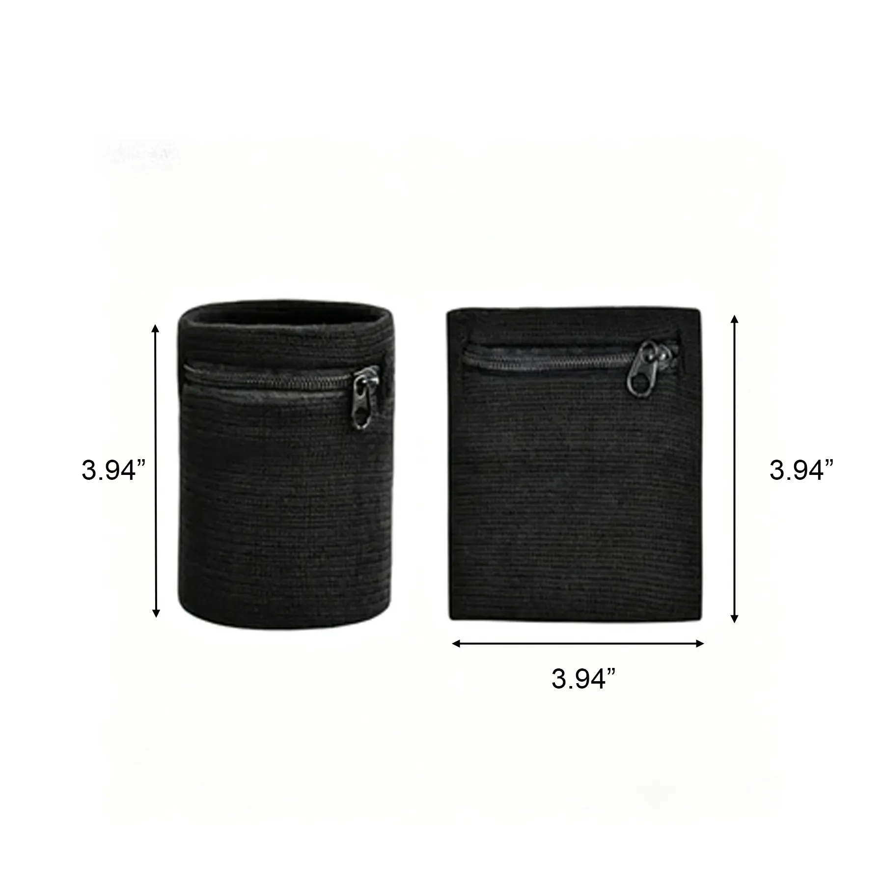 Sweatband Wristband With Hidden Zipper Pocket For Sports - Image 2
