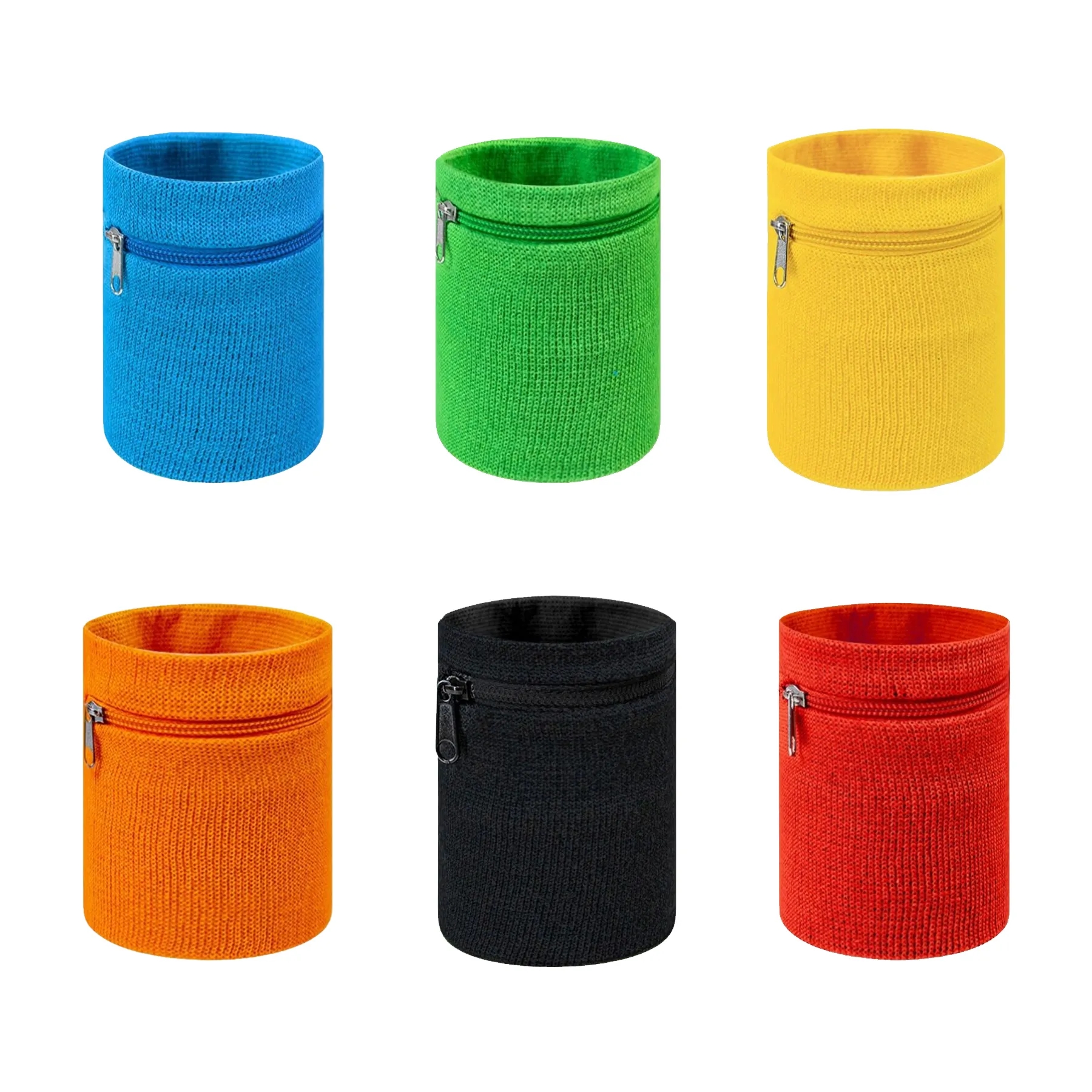 Sweatband Wristband With Hidden Zipper Pocket For Sports - Image 3