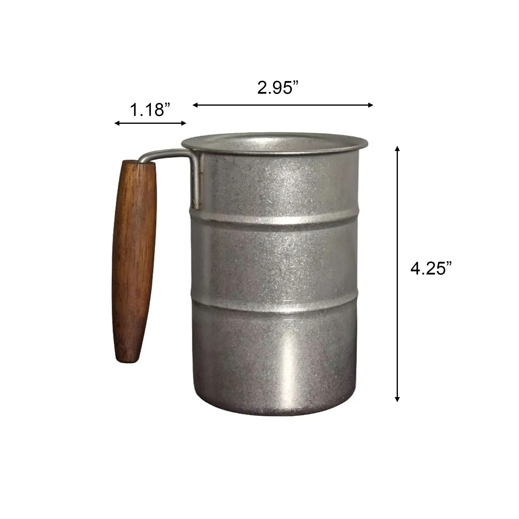 12oz Stainless Steel Mug With Wooden Handle For Camping - Image 2