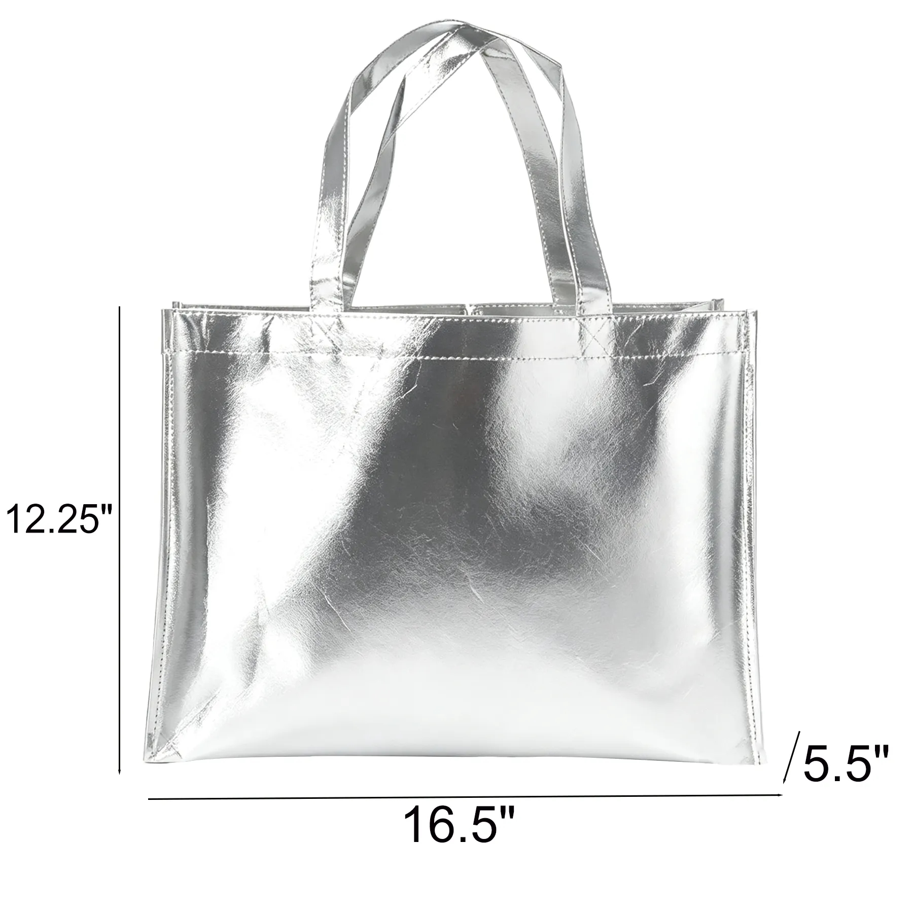Metallic Laminated Non-Woven Market Shopper Tote Bag - Image 2
