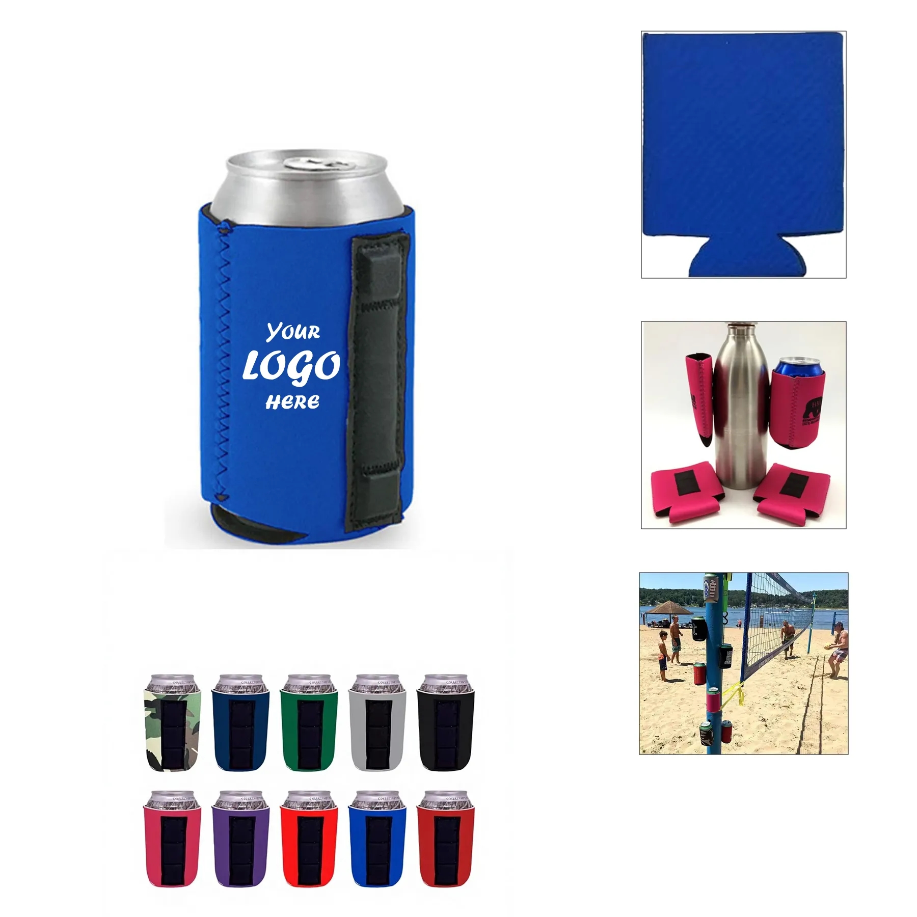 Magnetic Neoprene Can Cooler Sleeve For Outdoor Drinks