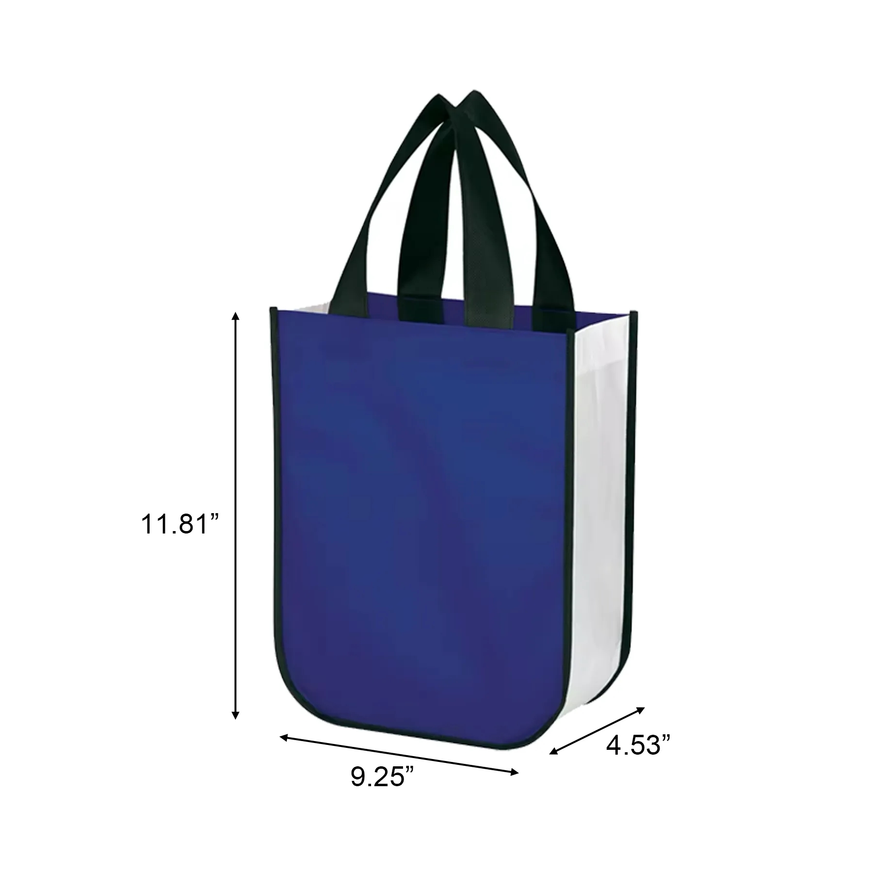 Laminated Non-Woven Shopping Tote Bag With 4.5 Inch Gusset - Image 2