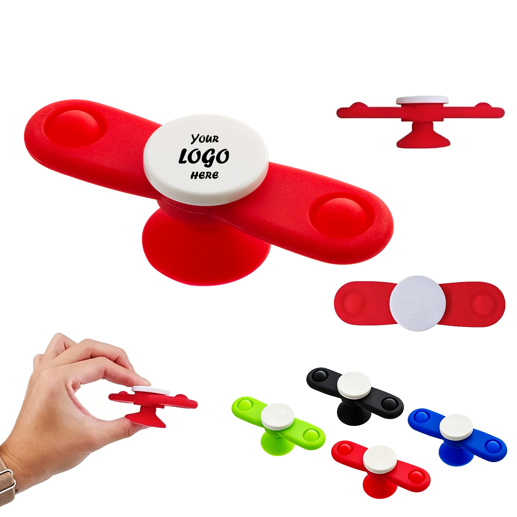 Push Pop Propeller Spinner With Suction Cup Base Toy