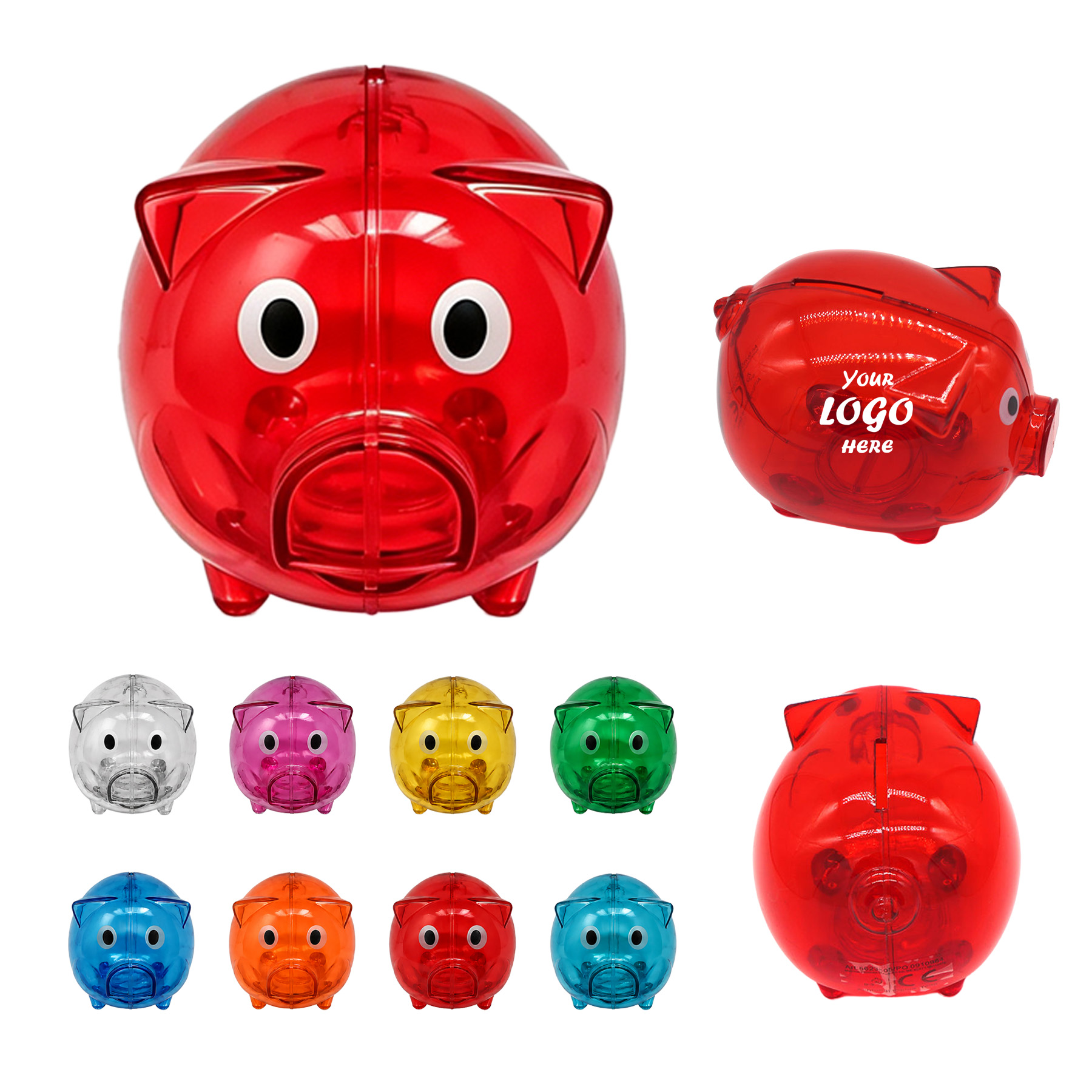 Plastic Piggy Bank With Twist Plug For Kids Savings