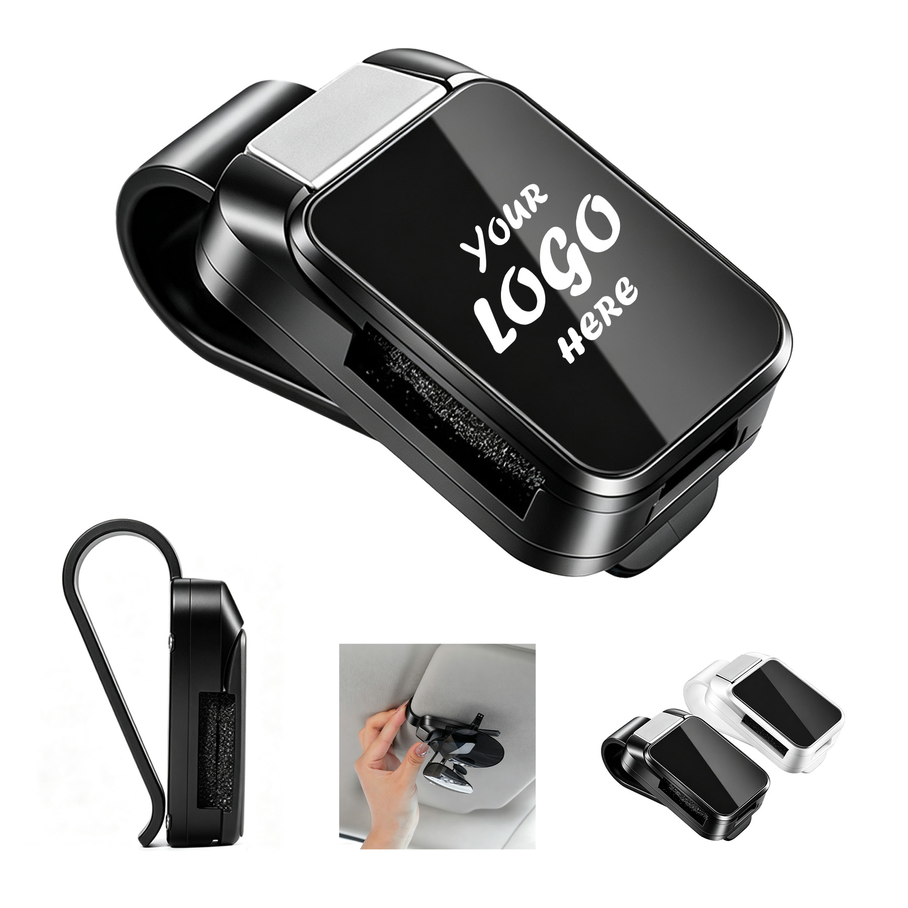 One Hand Car Visor Sunglass Holder Clip For Driving