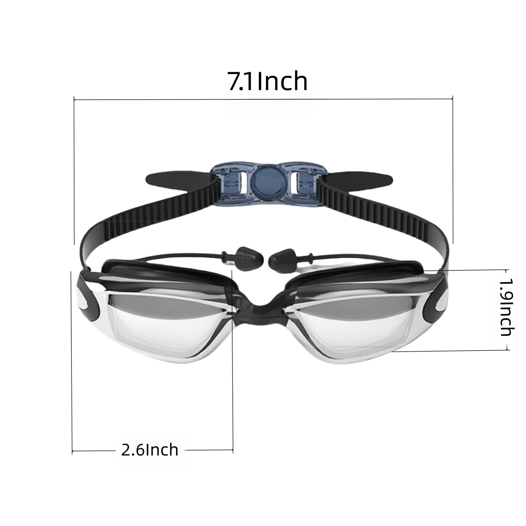 Flexible Silicone Anti-Leak Adult Swimming Goggles - Image 2
