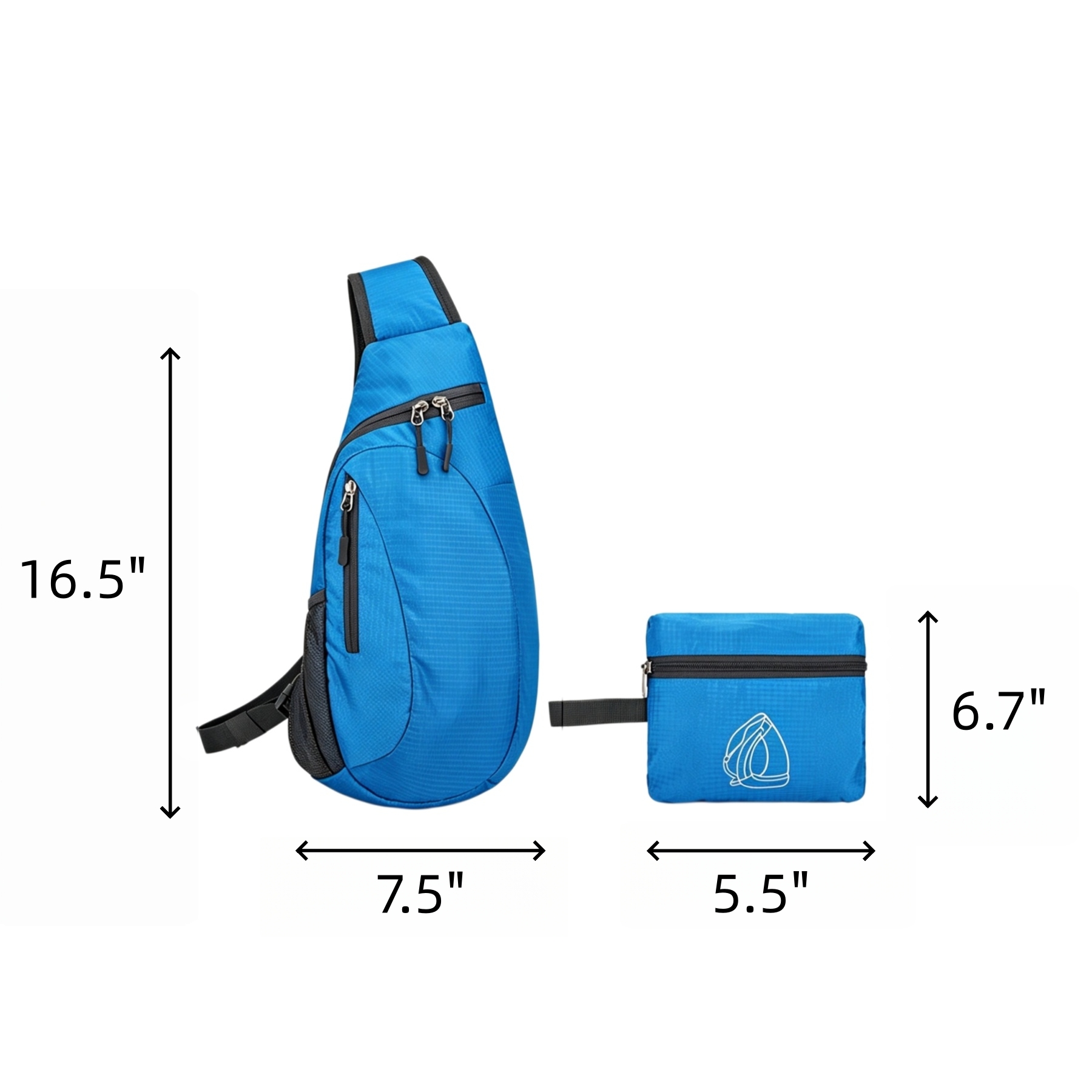 Foldable Crossbody Sling Backpack With Adjustable Strap - Image 2