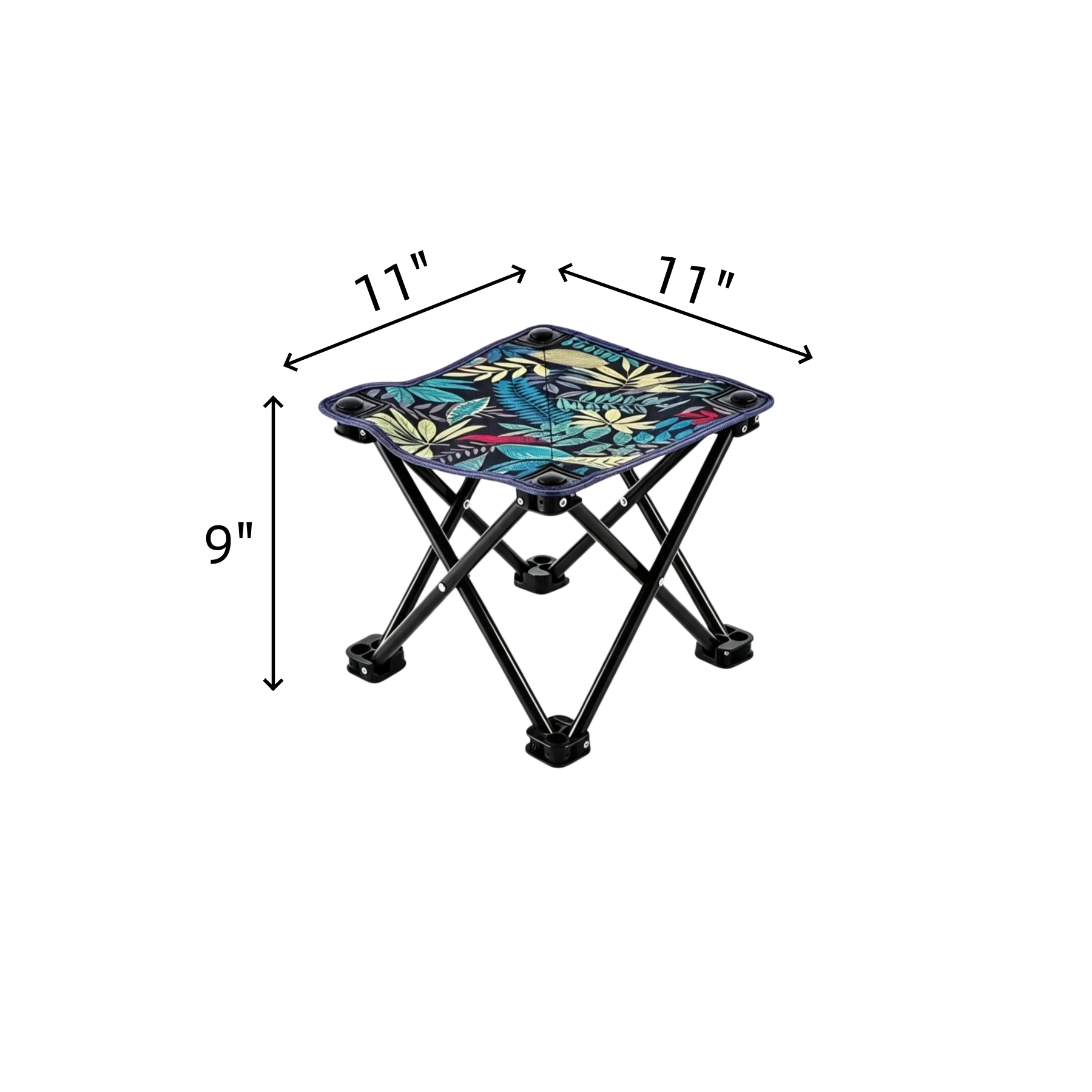 Portable Folding Oxford Camping Stool With Steel Frame - Image 2