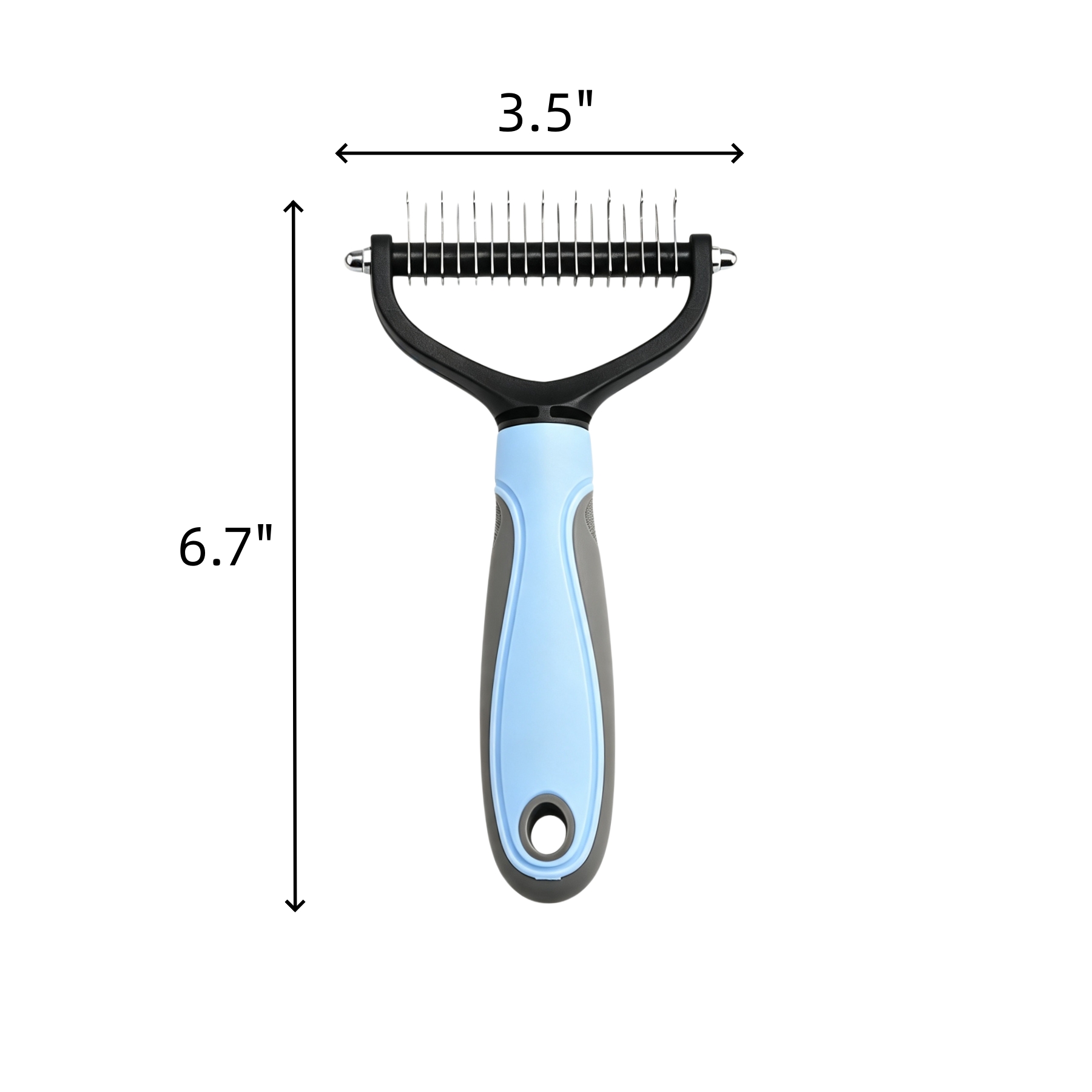 Durable Stainless Steel Pet Undercoat Grooming Rake Comb - Image 2