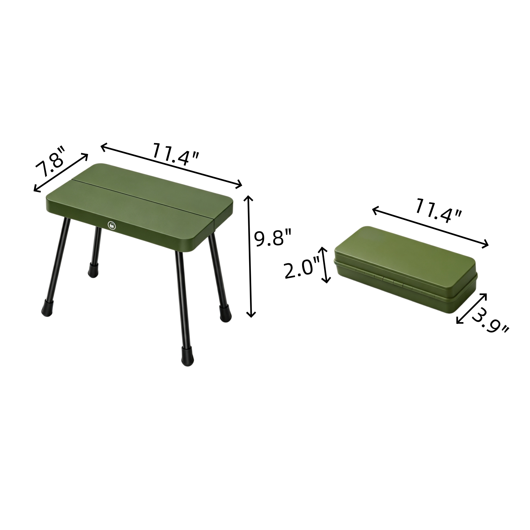 Portable Folding ABS Outdoor Stool With Aluminum Frame - Image 2