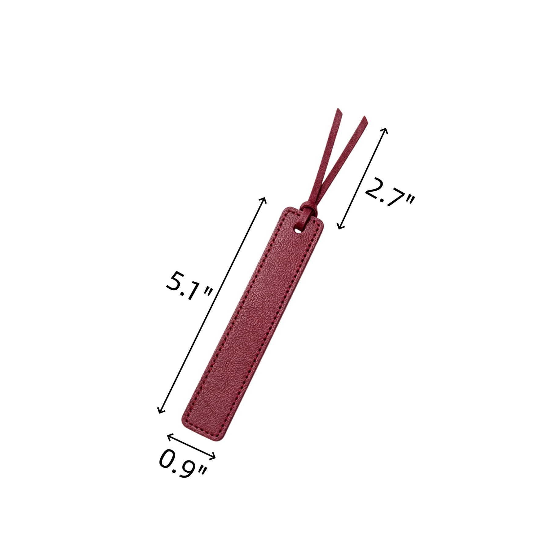 Flexible PVC Leather Bookmark With Hanging Cord For Books - Image 2