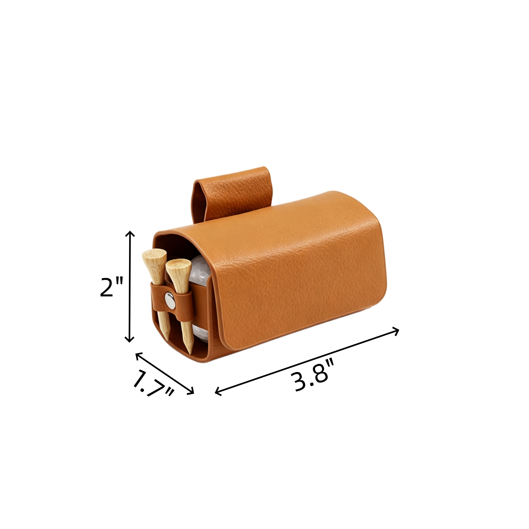 Compact Polyurethane Golf Ball Pouch With Belt Clip - Image 2