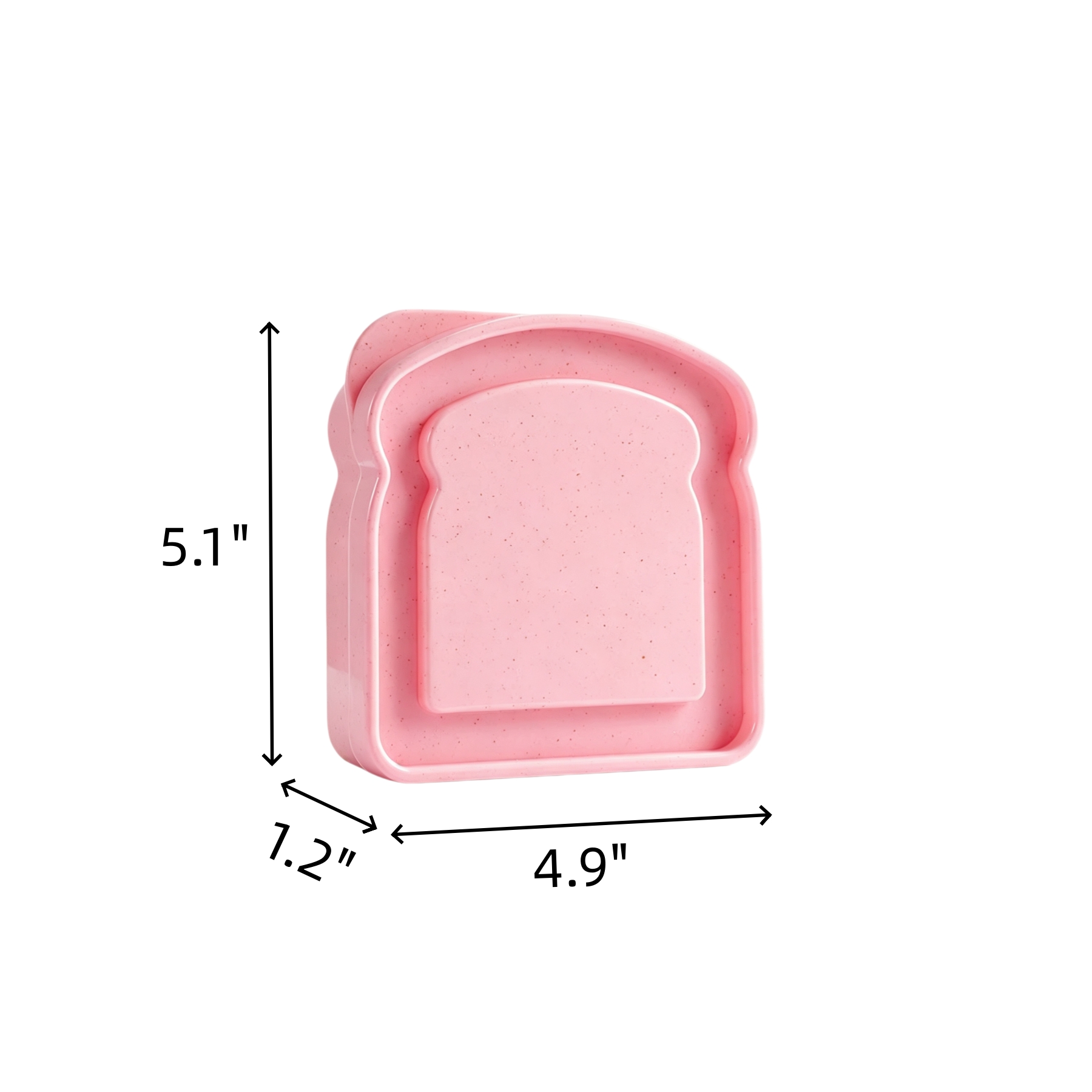Reusable Wheat Straw Toast-Shaped Sandwich Lunch Box - Image 2