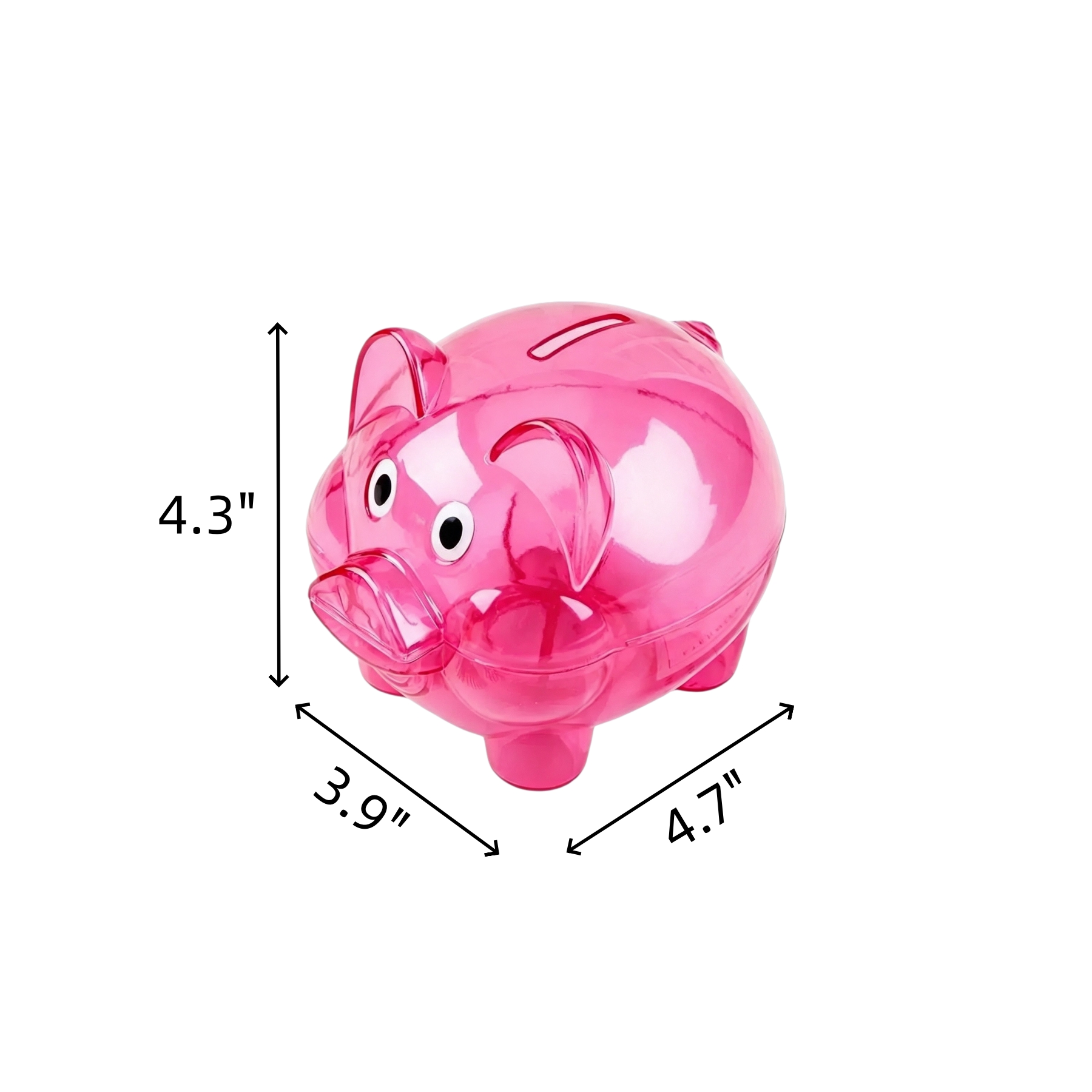 Transparent Plastic Piggy Bank For Kids And Coin Savings - Image 2