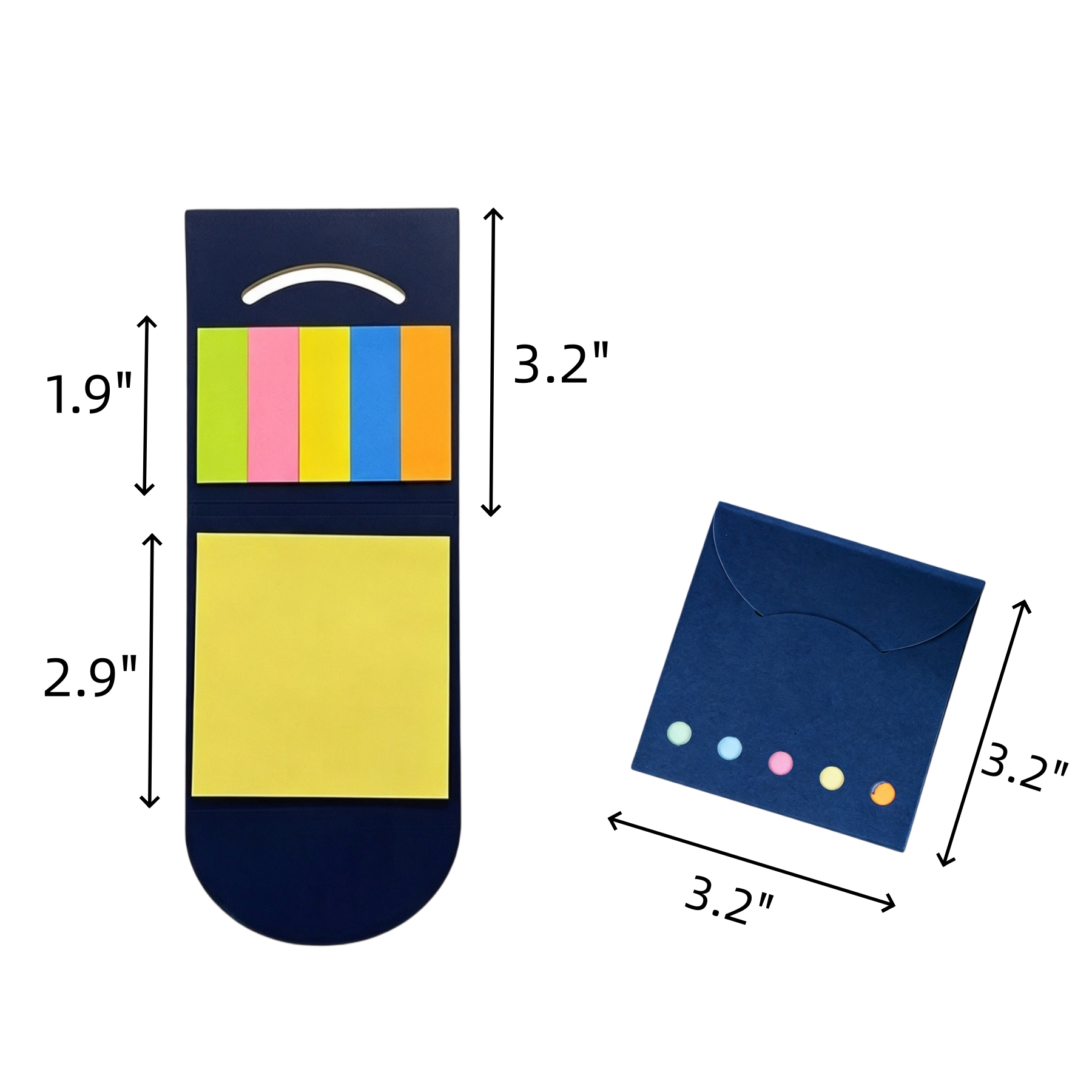 Compact Sticky Note Pack With Neon Page Flags For Office - Image 2
