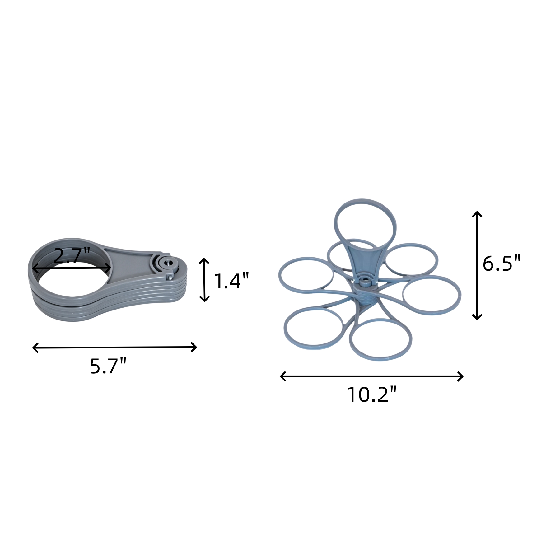 Portable Foldable Plastic Cup Holder With Key Ring - Image 2