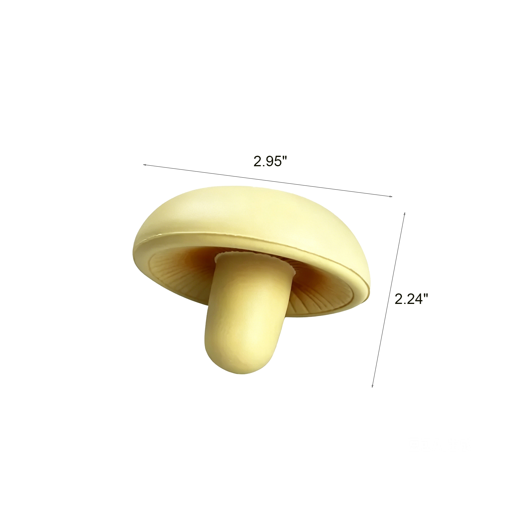 Button Mushroom PU Foam Stress Reliever For Food Events - Image 2