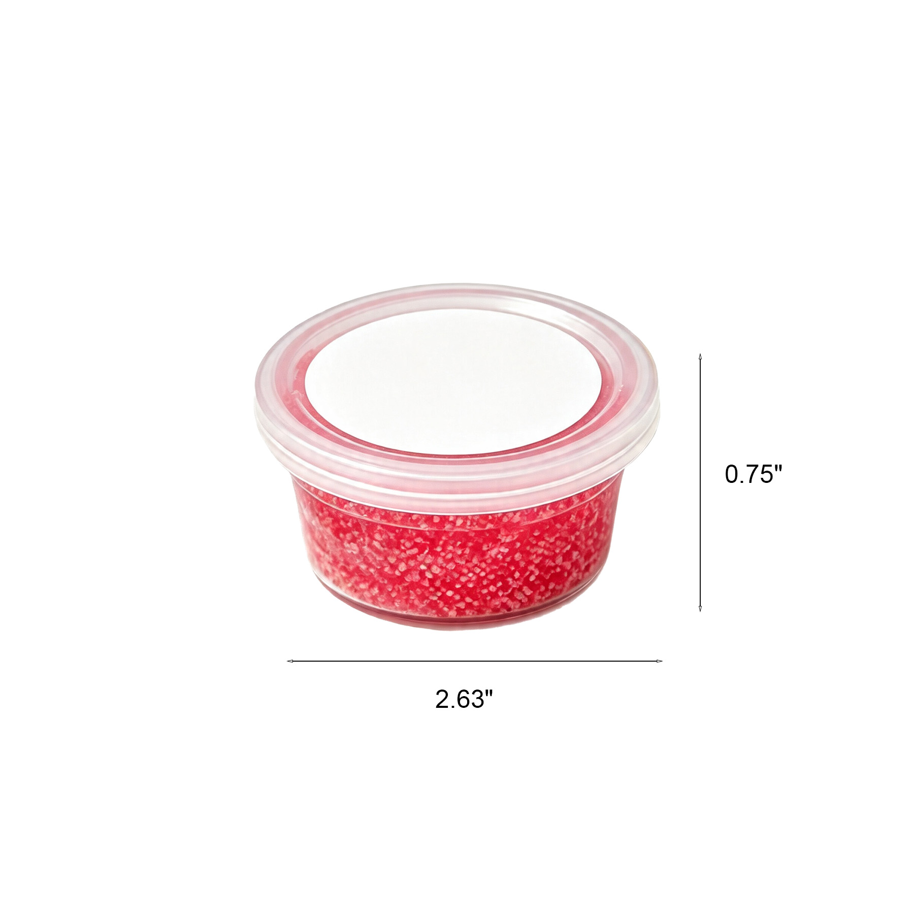 Soft Foam Putty Sensory Toy In Clear Round Desk Case - Image 2