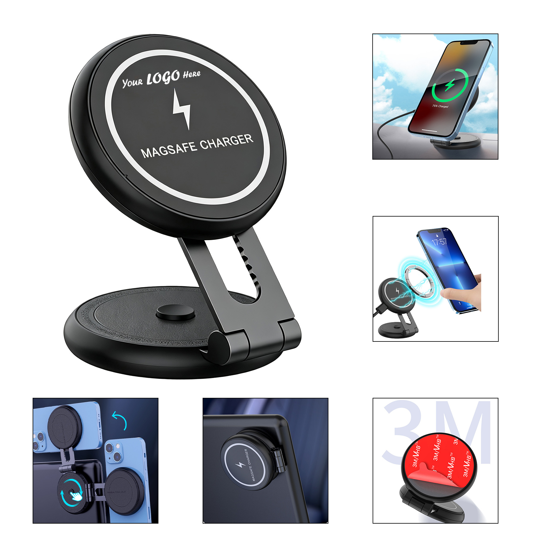15W Magnetic Wireless Car Charger For Stable Mounting - Image 2