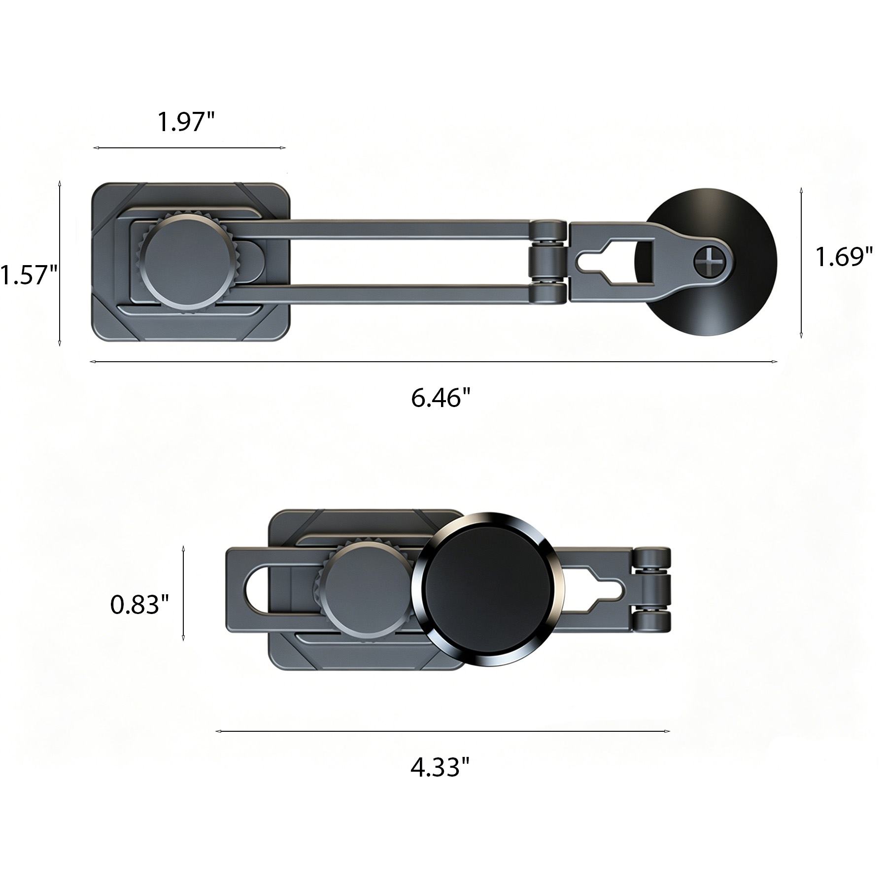 Magnetic Car Phone Mount With Telescoping Alloy Arm - Image 2