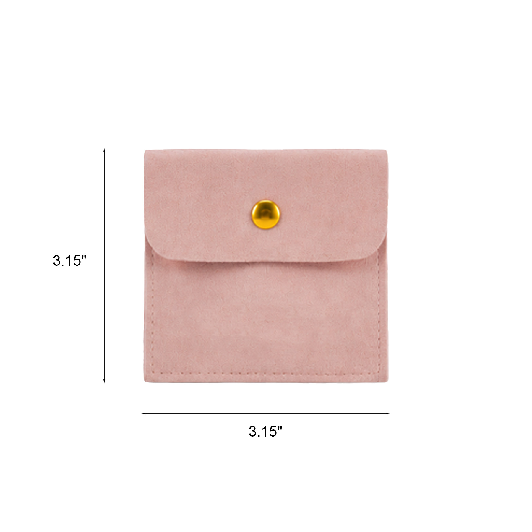 Microfiber Snap Pouch Bag For Jewelry And Small Items - Image 2