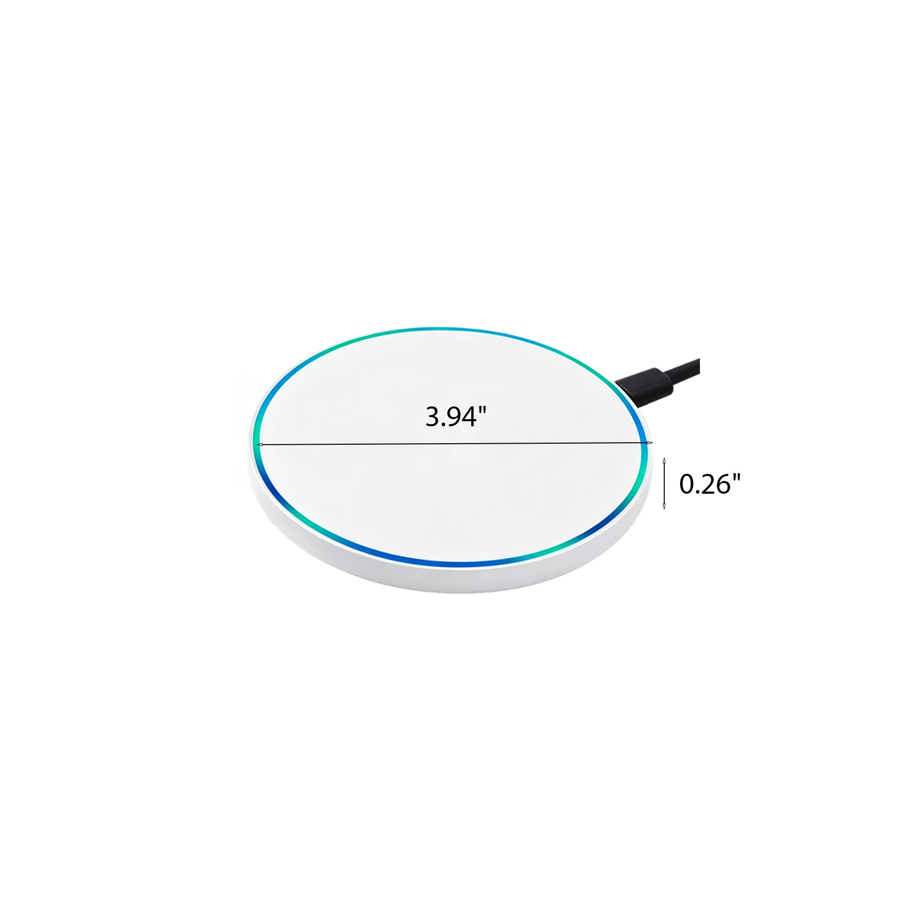 Slim 15W Fast Wireless Charging Pad For Office Desks - Image 2