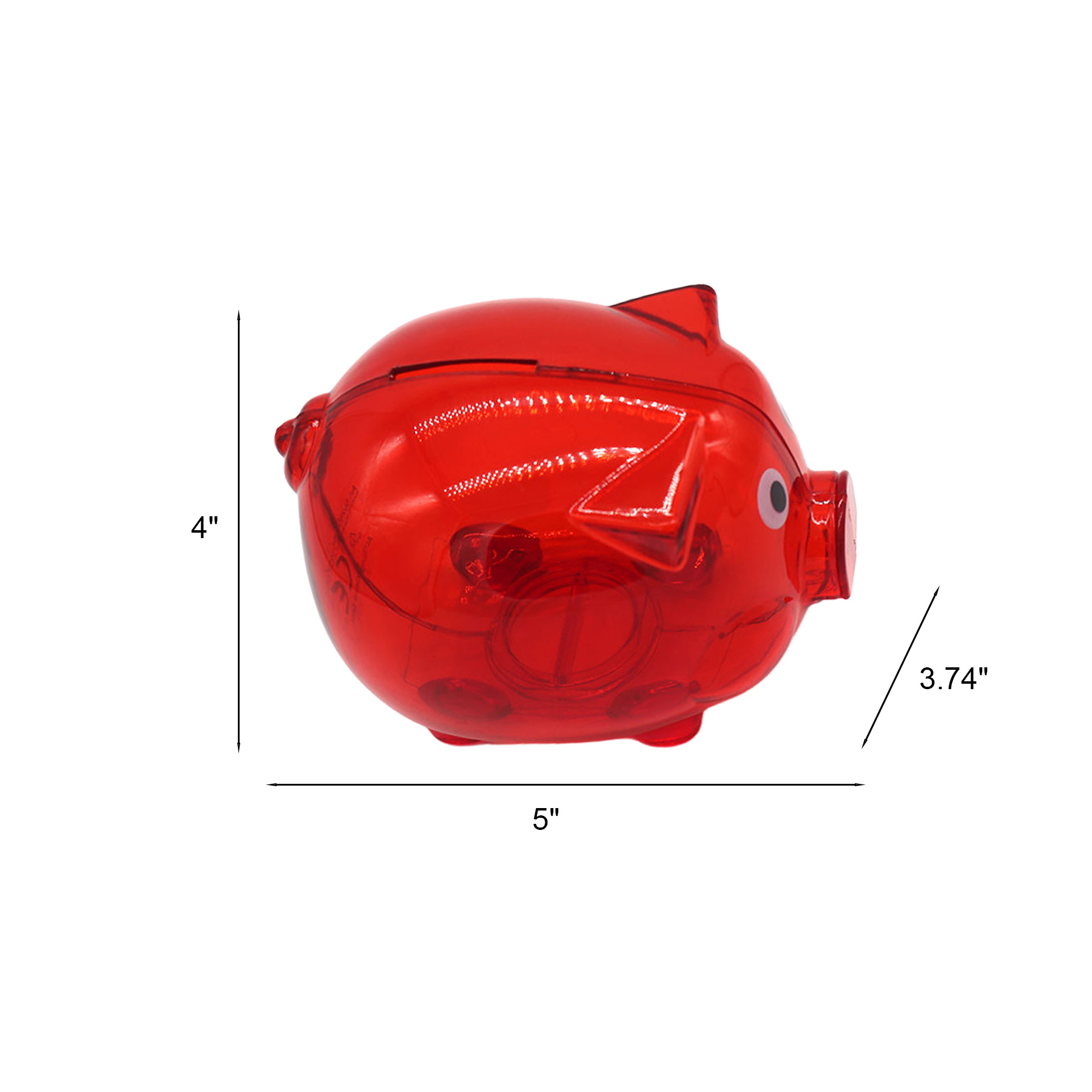 Plastic Piggy Bank With Twist Plug For Kids Savings - Image 2