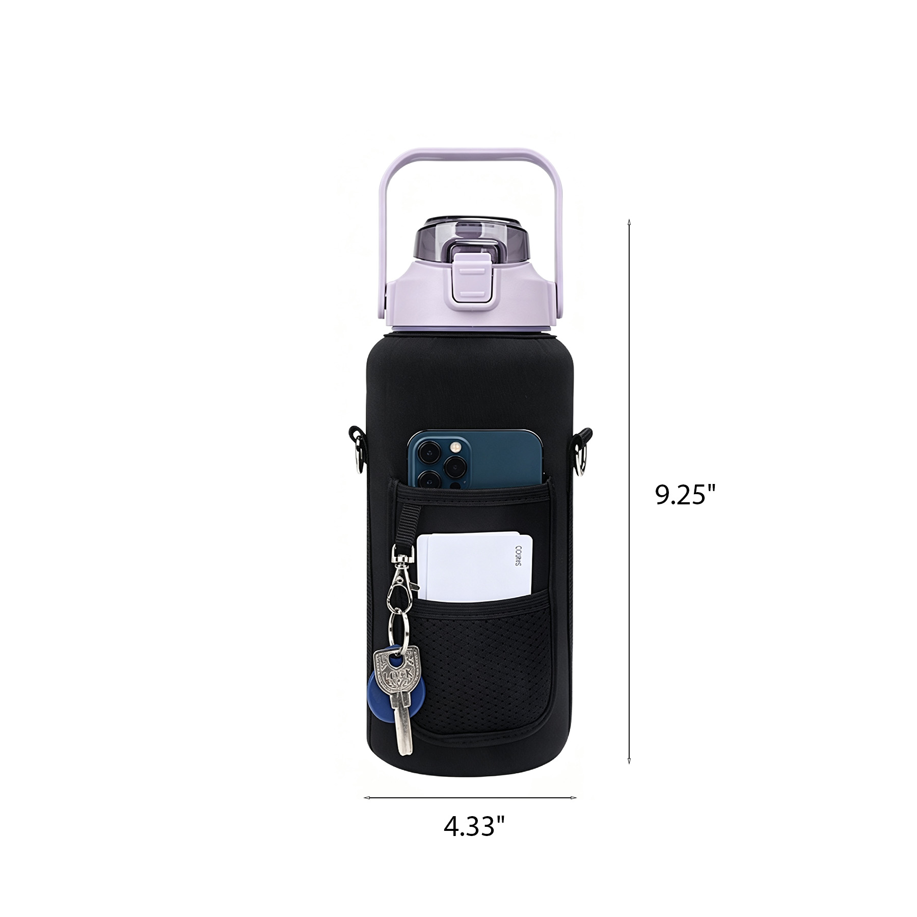Adjustable Neoprene 40 Oz Bottle Carrier Sleeve Bag - Image 2