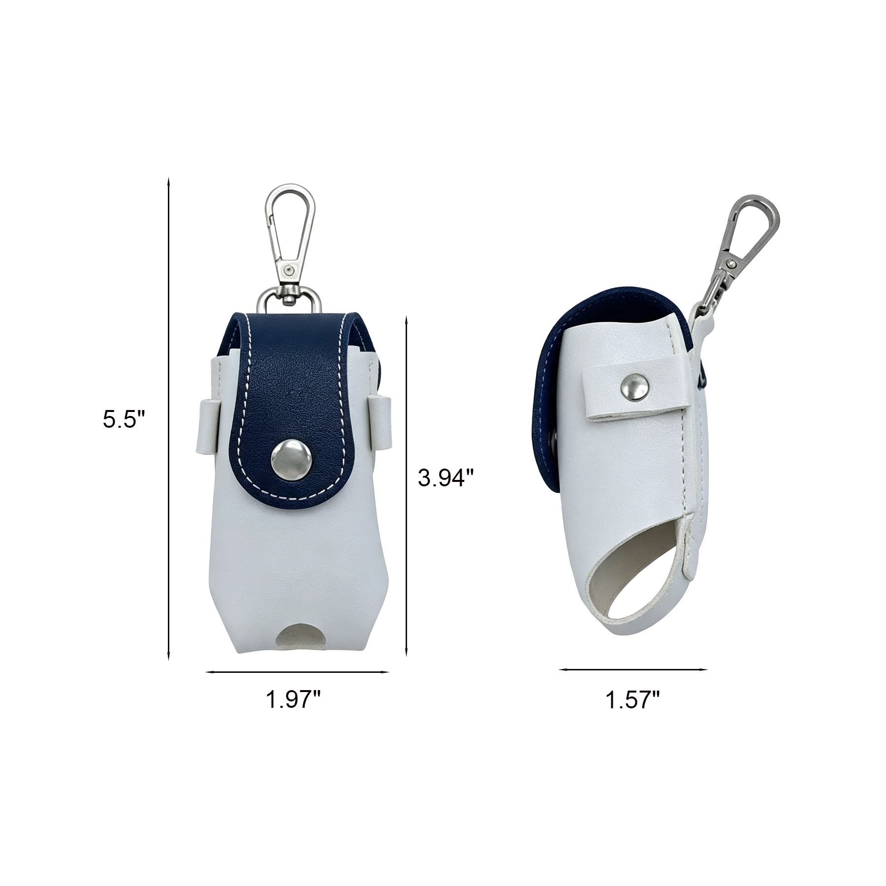 Portable PU Leather Golf Ball Pouch With Magnetic Closure - Image 2