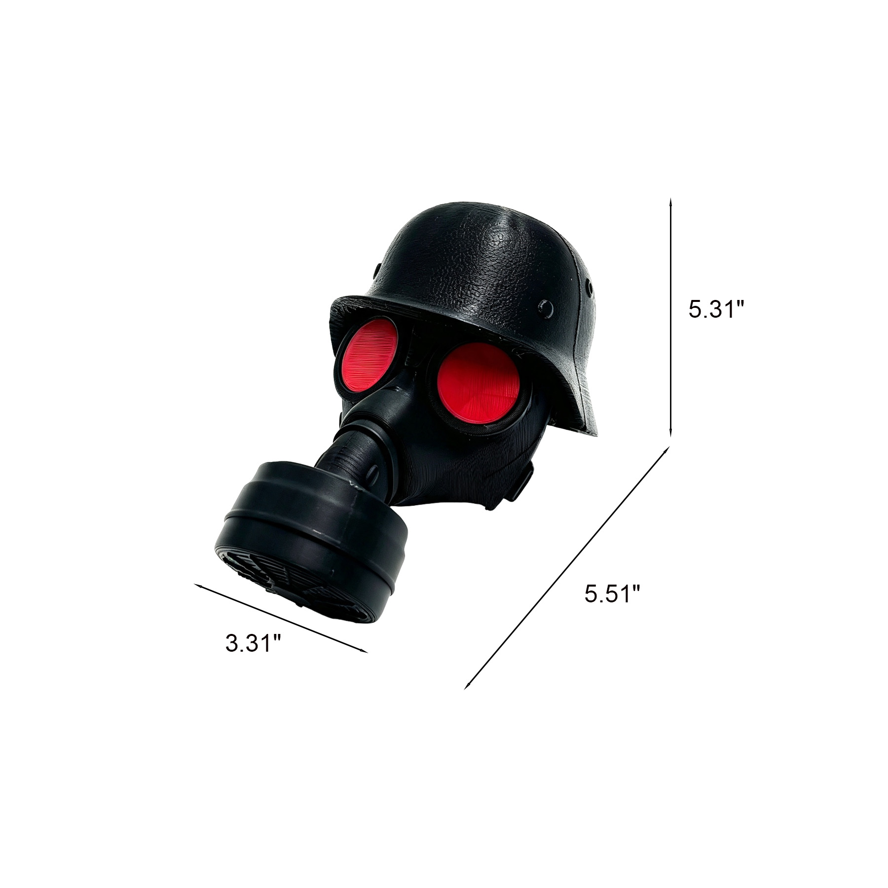 Funny Gas Mask Helmet 50 Mm Trailer Hitch Ball Cover - Image 2