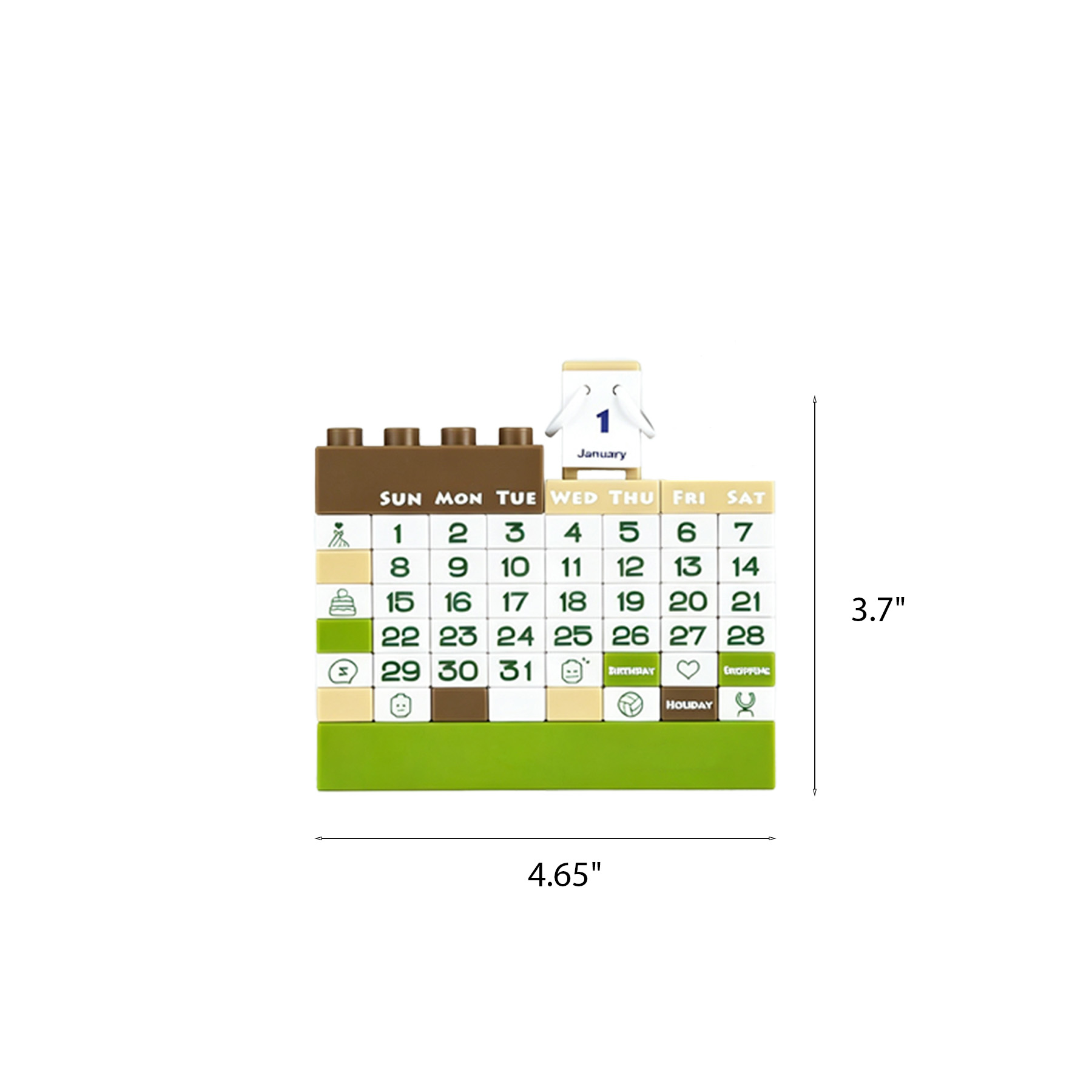 Desktop Building Block Perpetual Calendar For Planning - Image 2