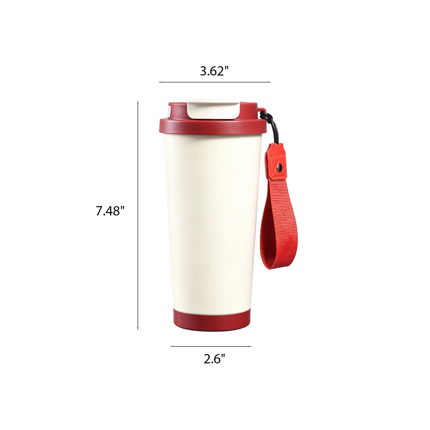 Double Wall 530ml Travel Coffee Cup With Straw Lid - Image 2
