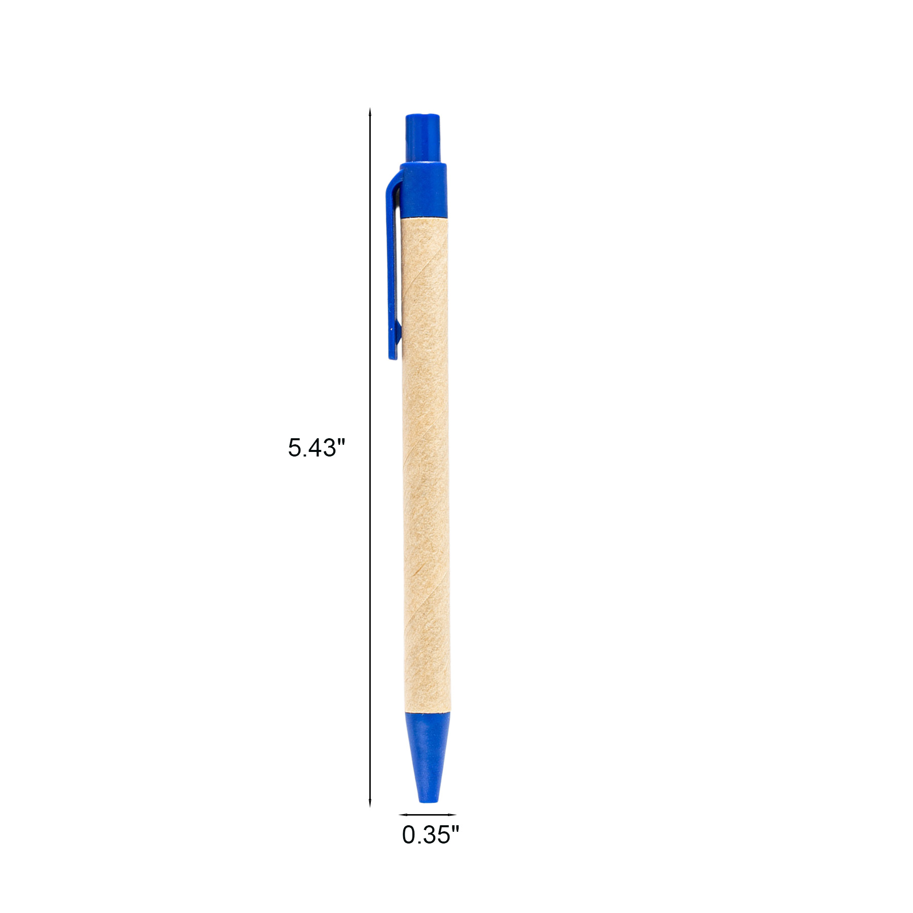Eco Paper Tube Click Ballpoint Pen For School Notes - Image 2