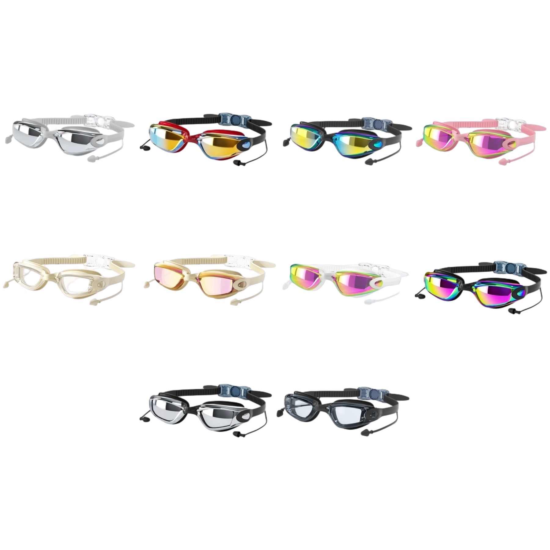 Flexible Silicone Anti-Leak Adult Swimming Goggles - Image 3