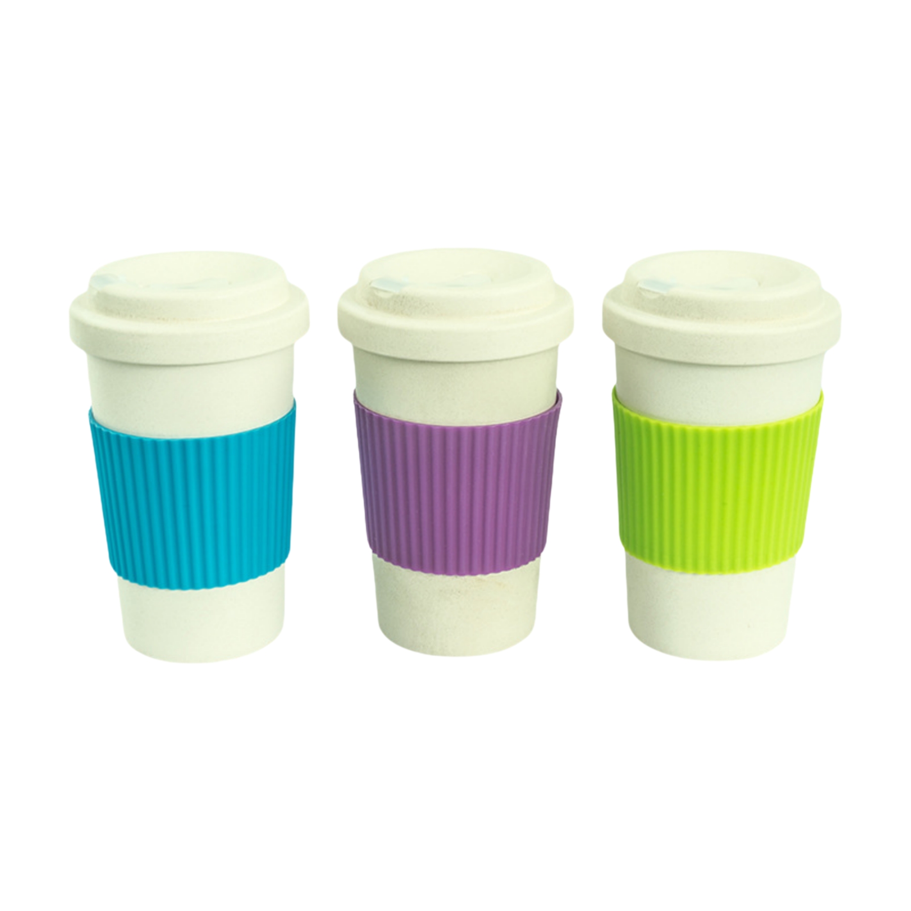 Reusable 16 Oz Bamboo Fiber Travel Coffee Cup With Lid - Image 3