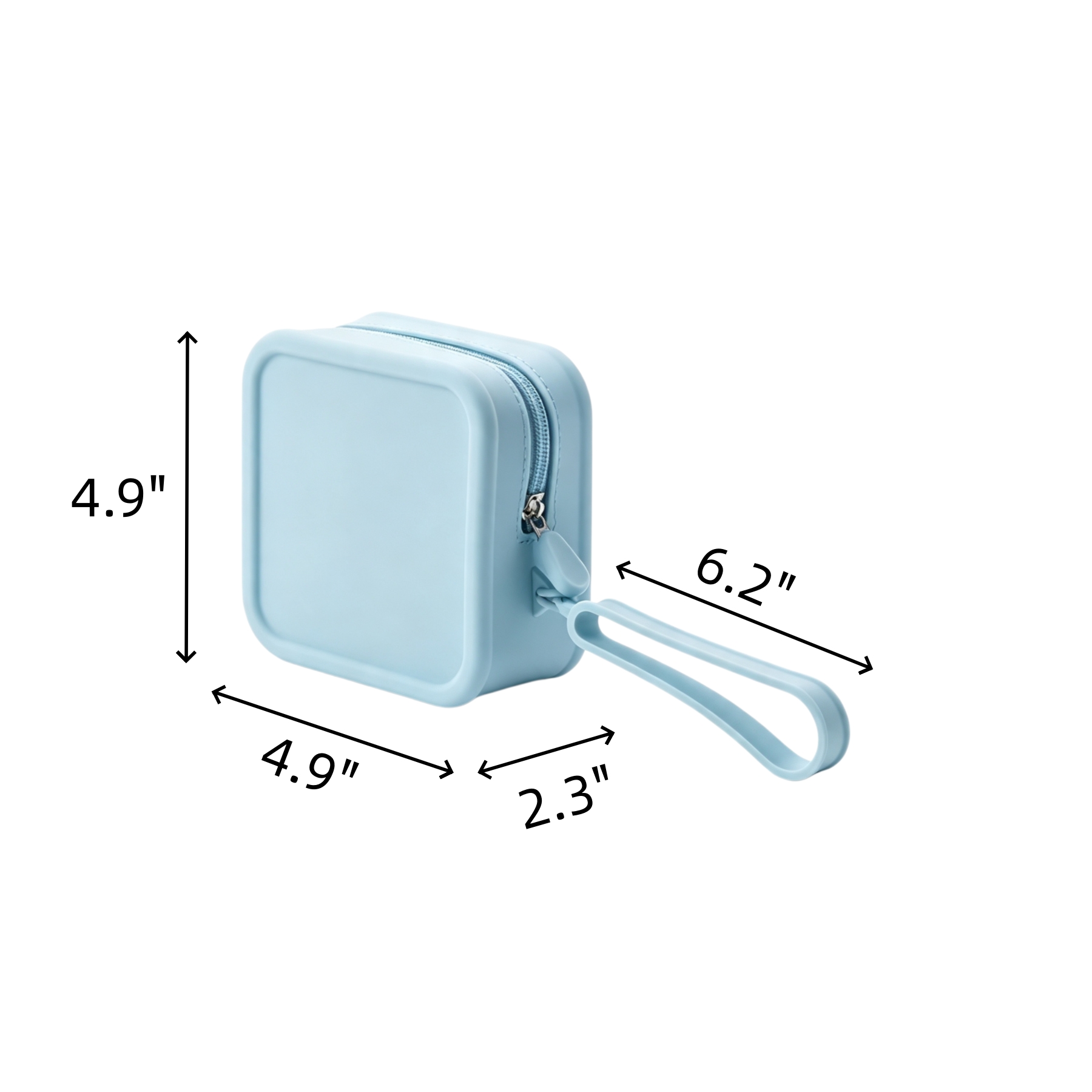Portable Silicone Zipper Coin Purse With Wrist Strap - Image 3