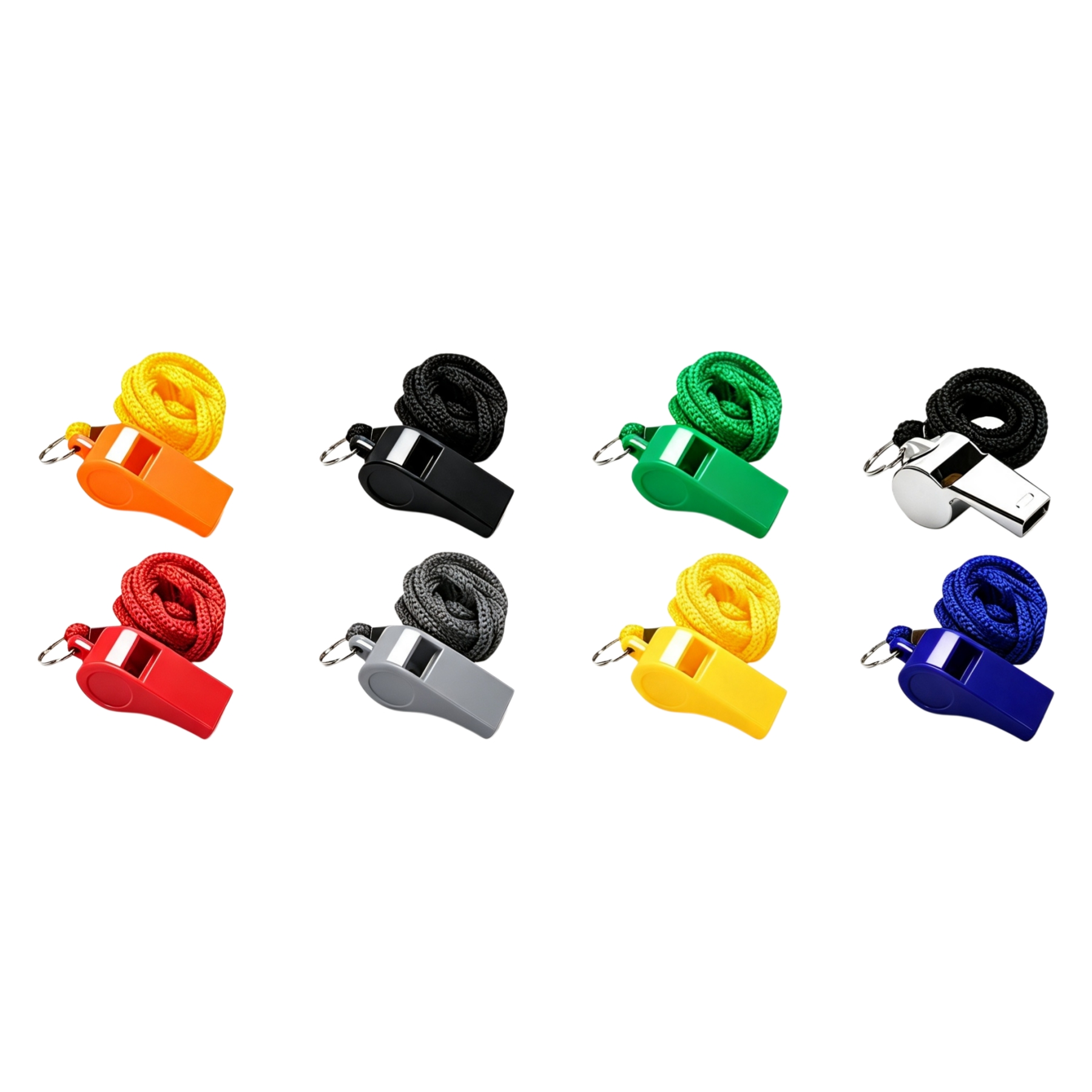 Compact ABS Sports Whistle With Nylon Neck Lanyard - Image 3