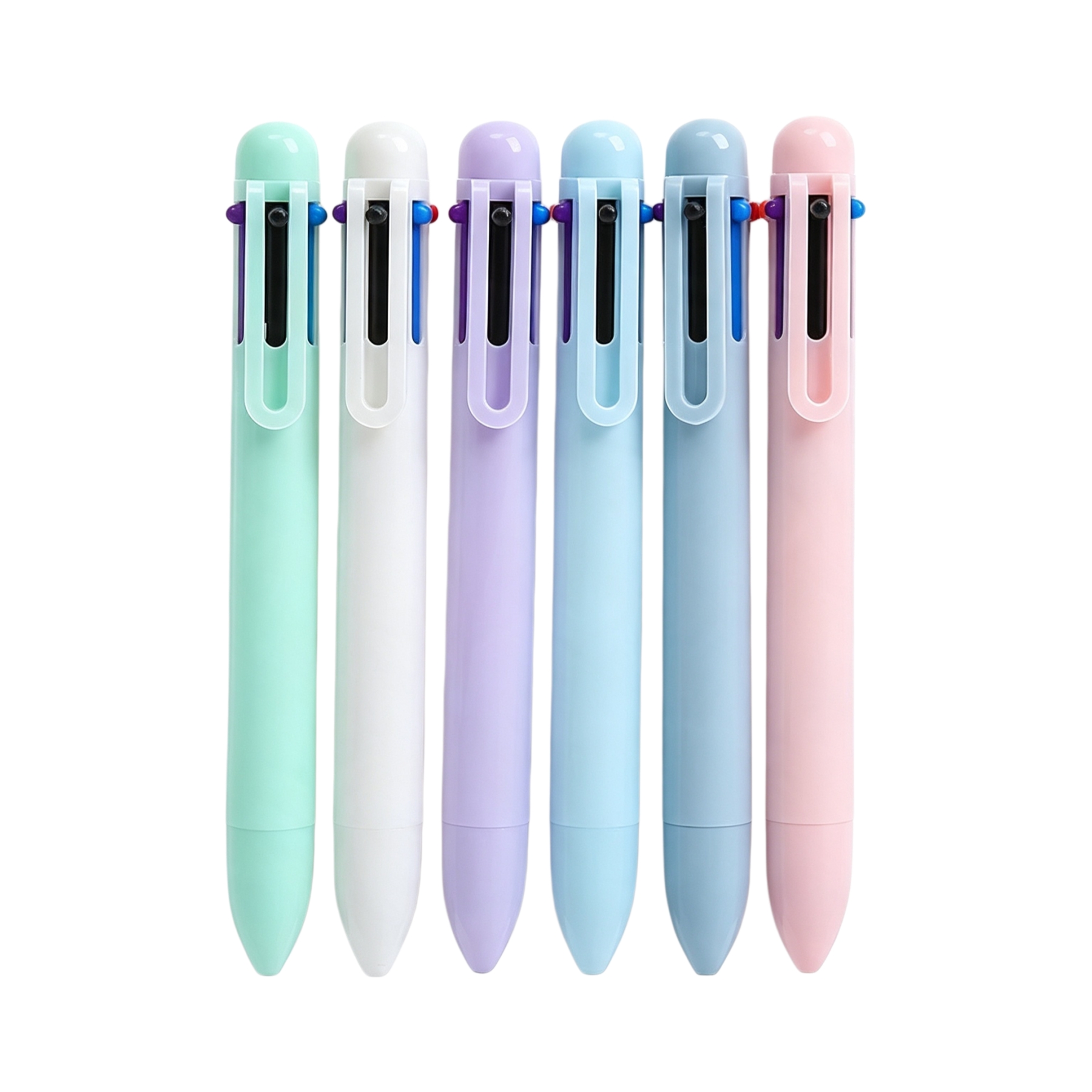 Six-Color Retractable Ballpoint Pen For Notes And Study - Image 3