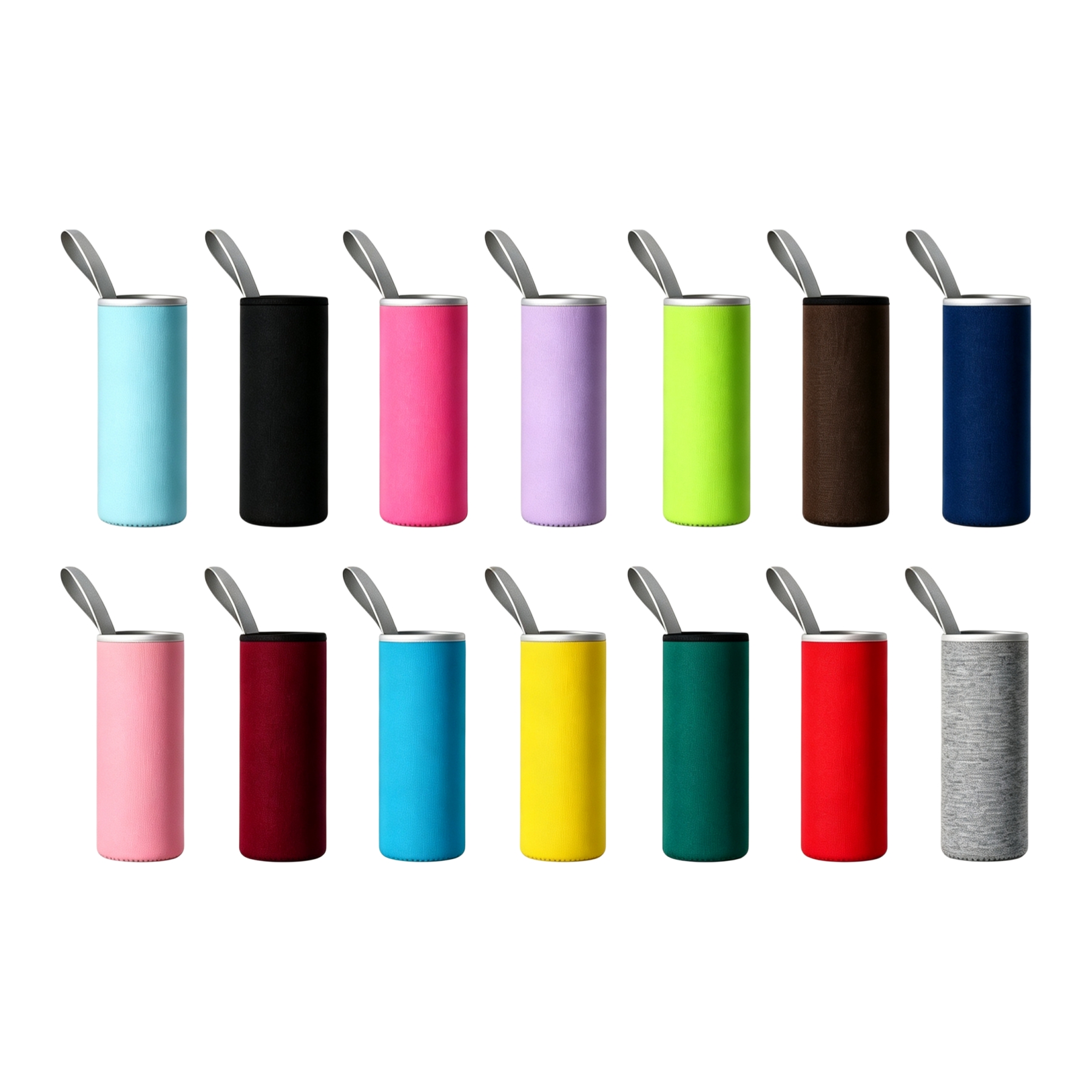 Portable Neoprene Insulated Bottle Sleeve With Finger Strap - Image 3