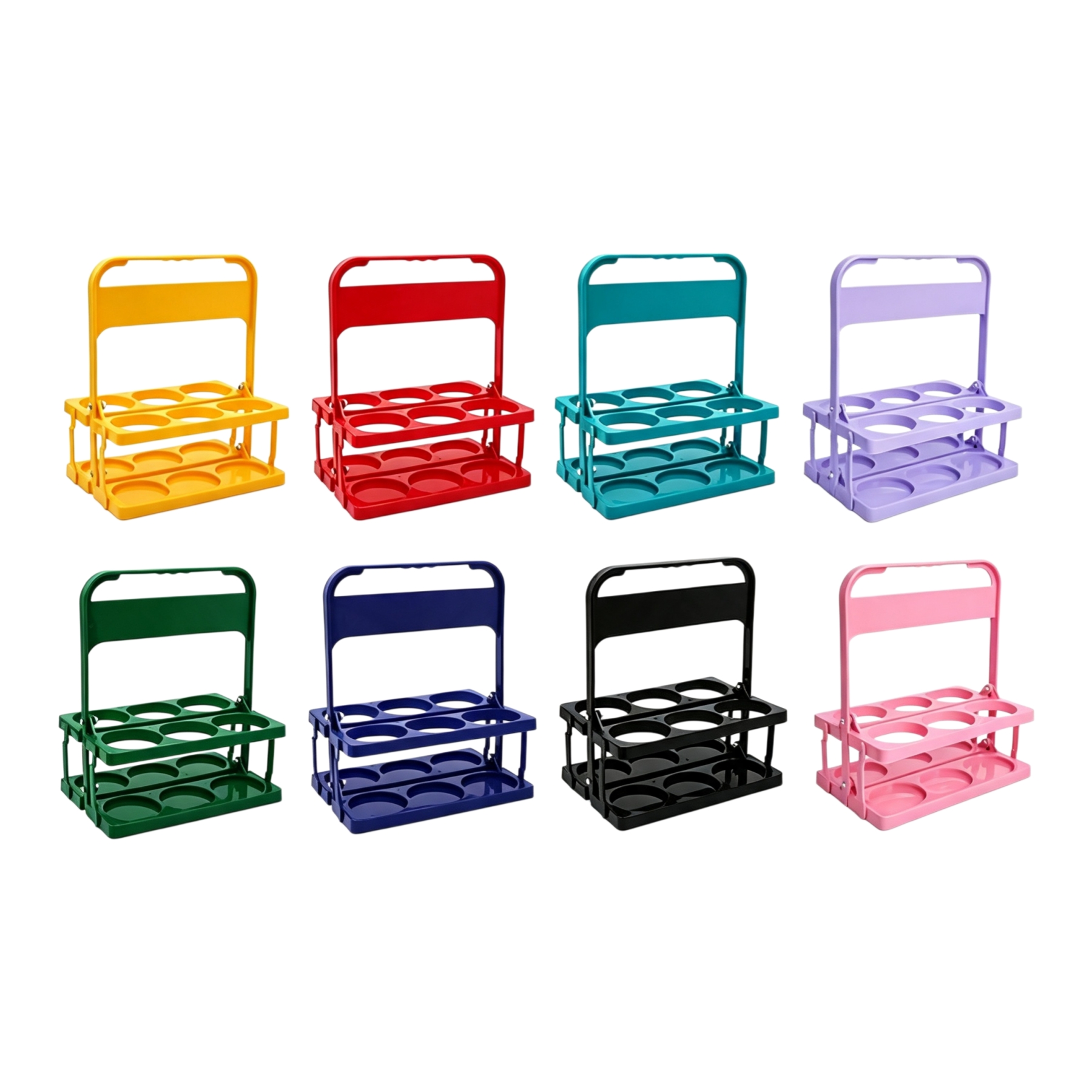 Portable Foldable Six-Cup Drink Carrier Holder With Handle - Image 3