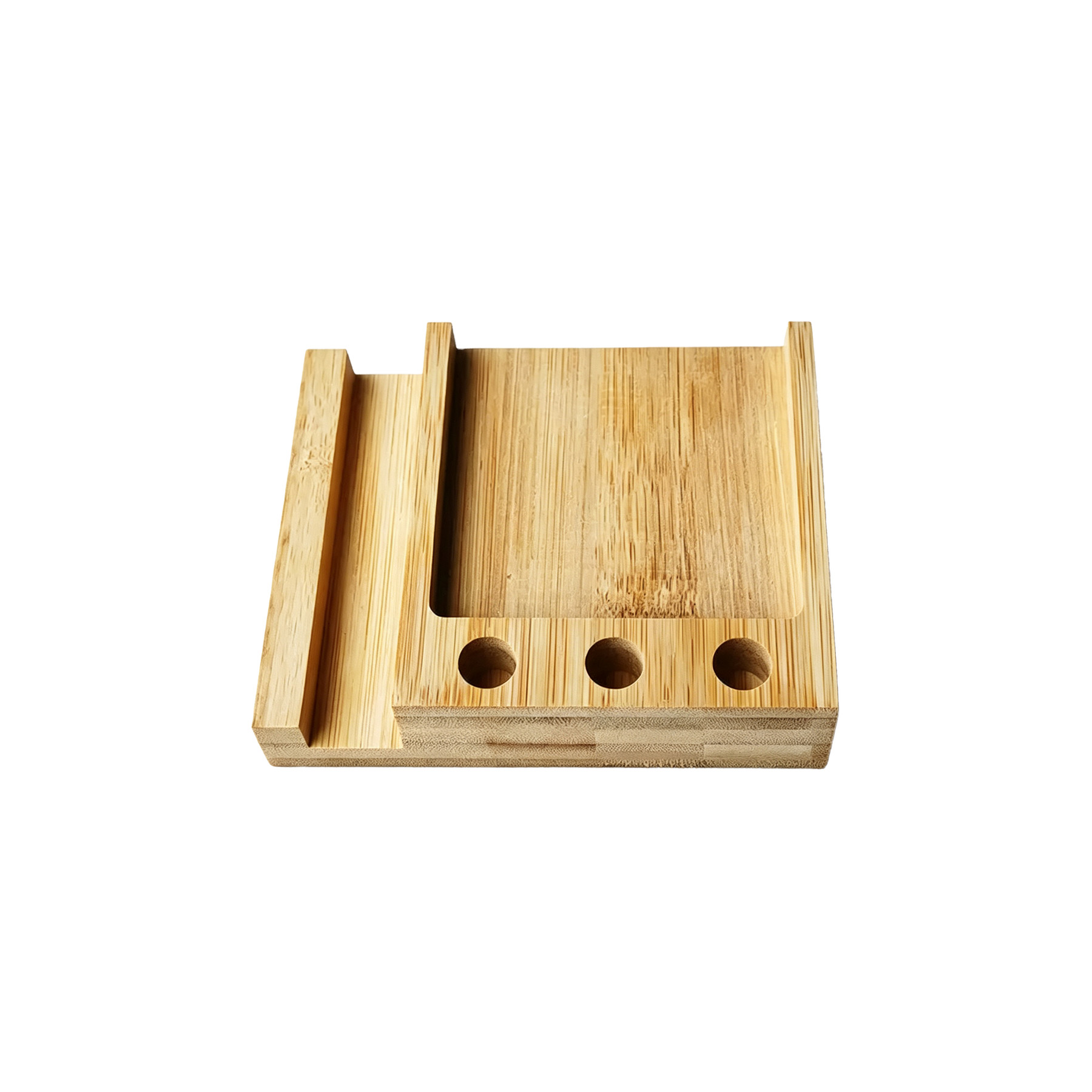Bamboo Desk Organizer With Phone Stand And Note Pad - Image 3