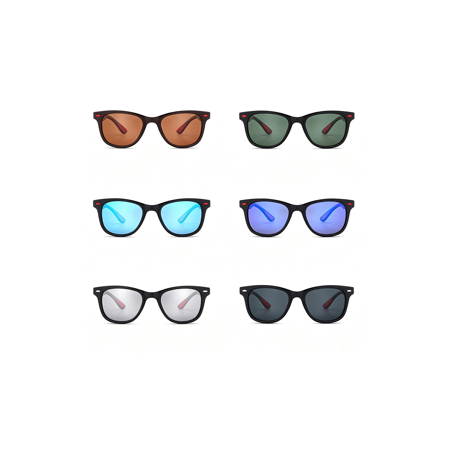 UV400 Matte Sunglasses With Metal Accent For Events - Image 3